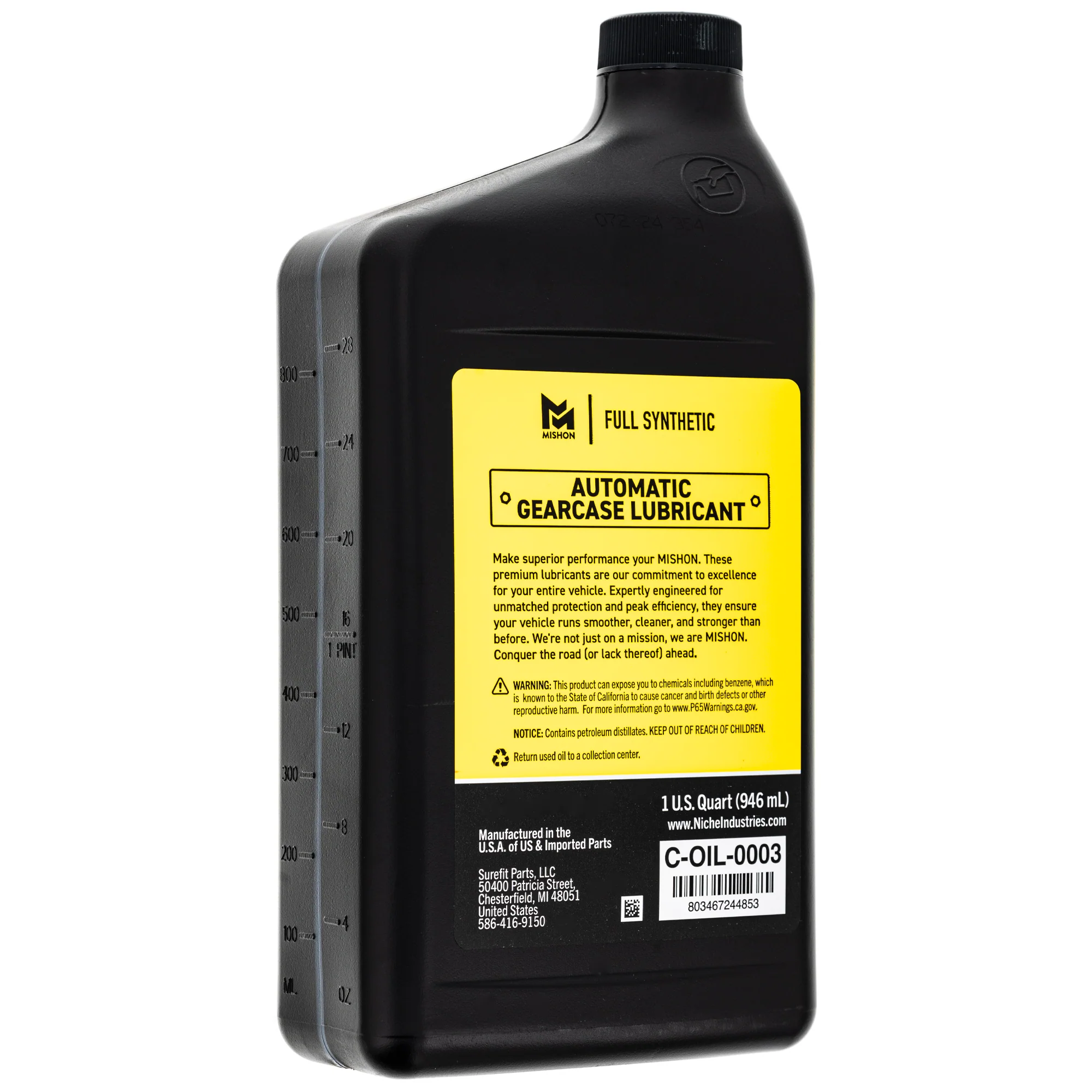 MISHON Automatic Gearcase Lubricant Transmission Fluid for Polaris 12 Quart Case - Image 5