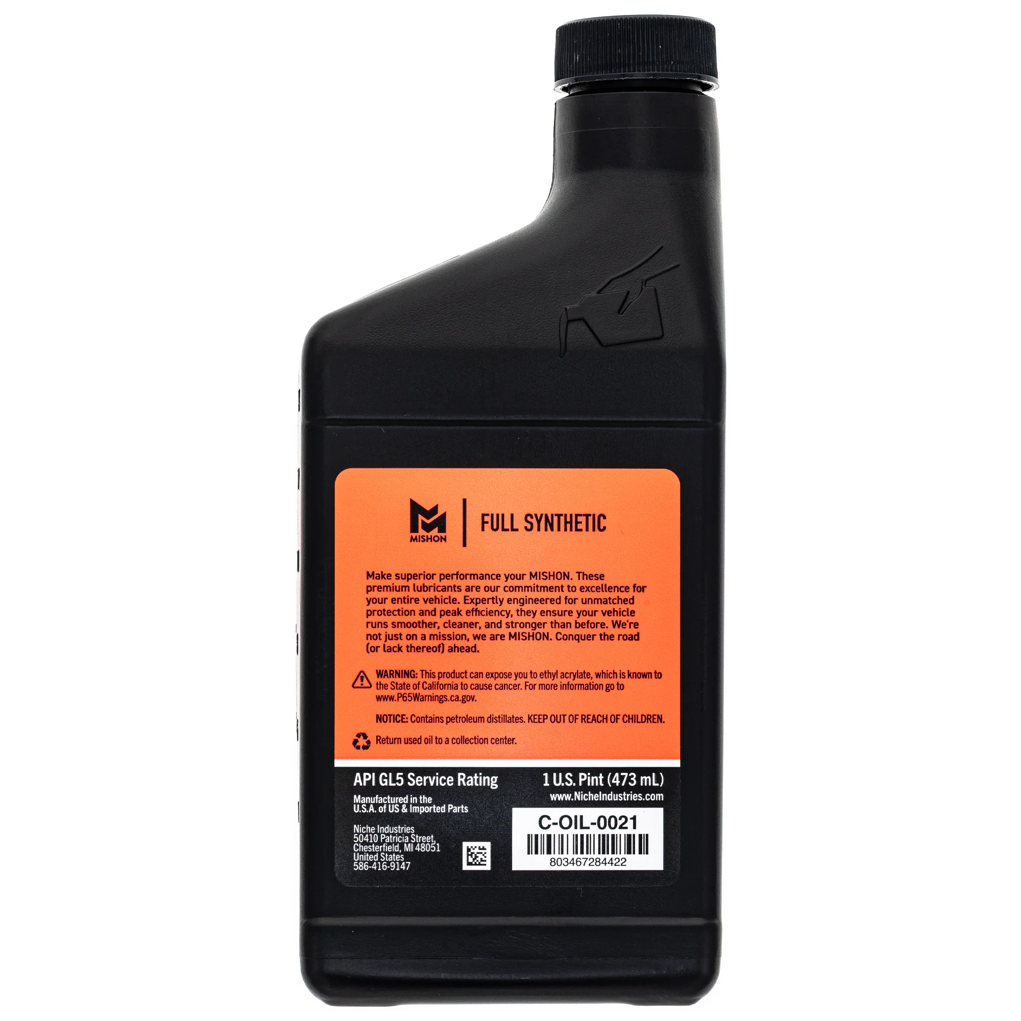 MISHON Gearcase Lubricant 75W-90 Full Synthetic 12 Pint Case - Image 6