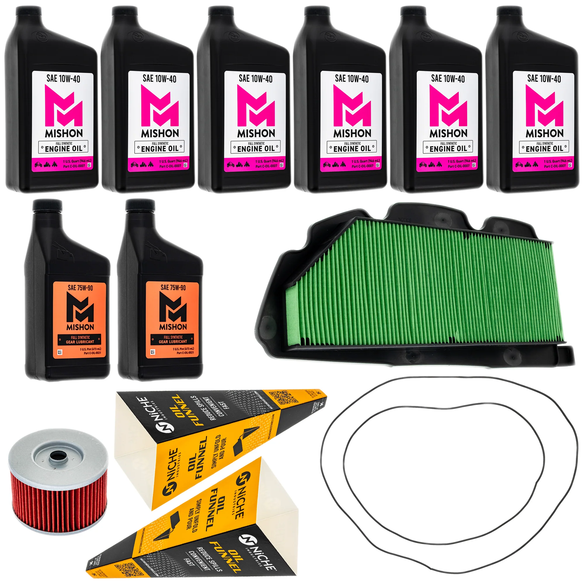 MISHON Full Service Oil Change Kit for Honda Pioneer 1000 SXS10M 2017-2018