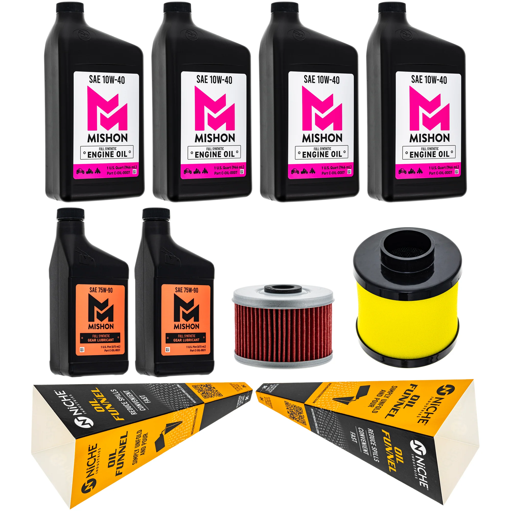 MISHON Full Service Oil Change Kit for Honda Pioneer 500 Rancher 420 2017-2022