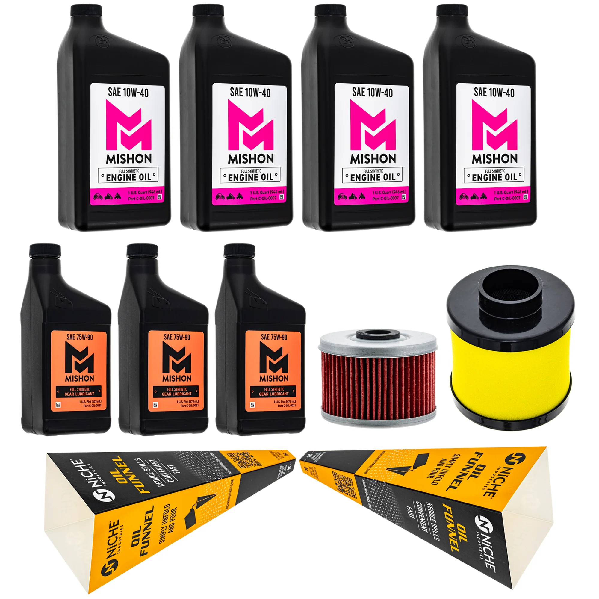 MISHON Full Service Oil Change Kit for Honda Pioneer 500 Rancher 420 2015-2018