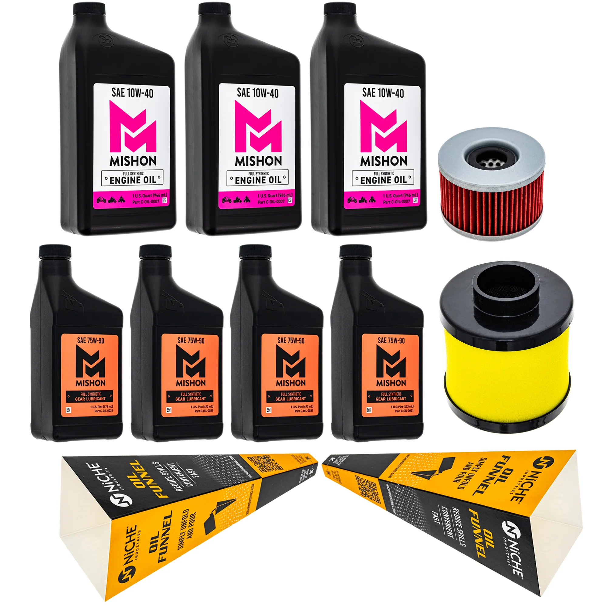 MISHON Full Service Oil Change Kit for Honda Rancher 400 Rincon 650 2003-2005