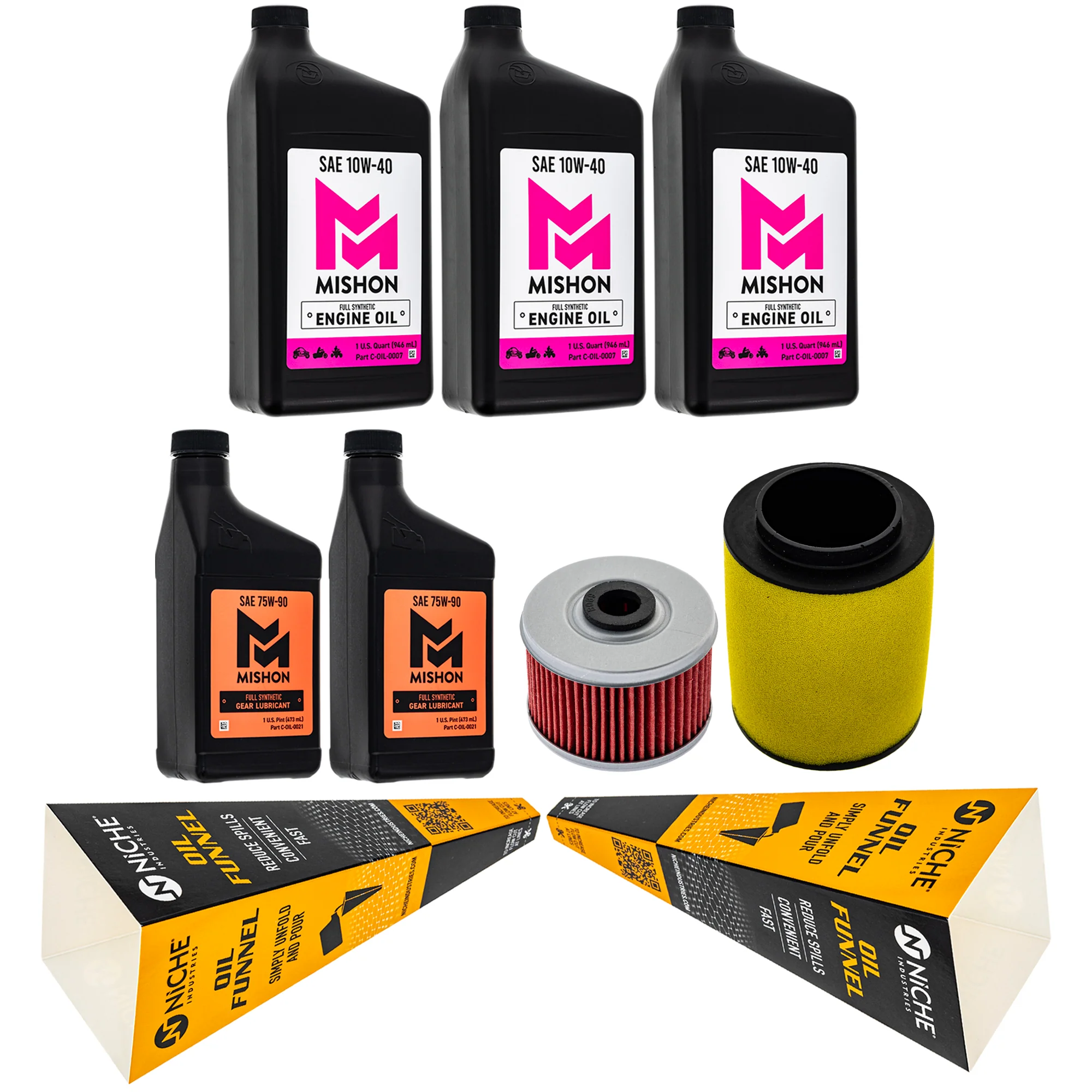 MISHON Full Service Oil Change Kit for Honda Rancher 420 TRX420 2011-2013