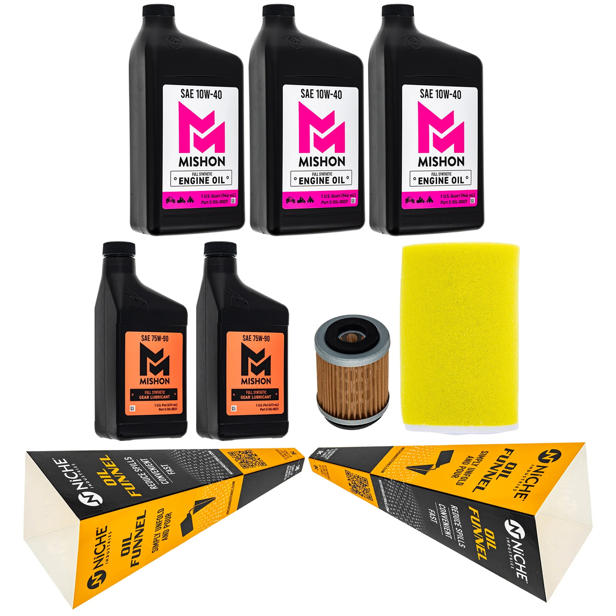 MISHON Full Service Oil Change Kit for Yamaha Big Bear 350 4WD YFM350FWBK 1998