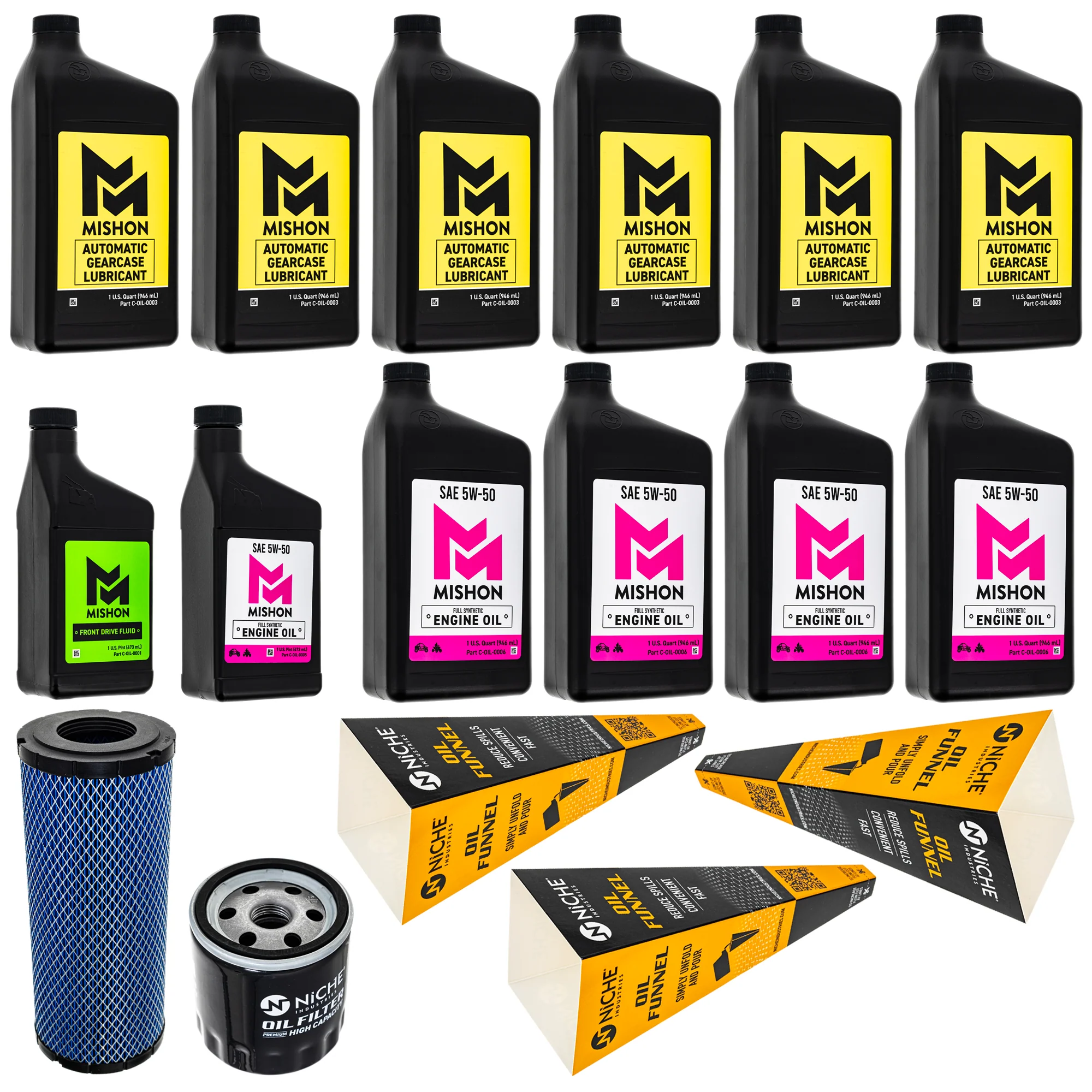MISHON Full Service Oil Change Kit Polaris Ranger 1500 Crew XD Northstar 2025