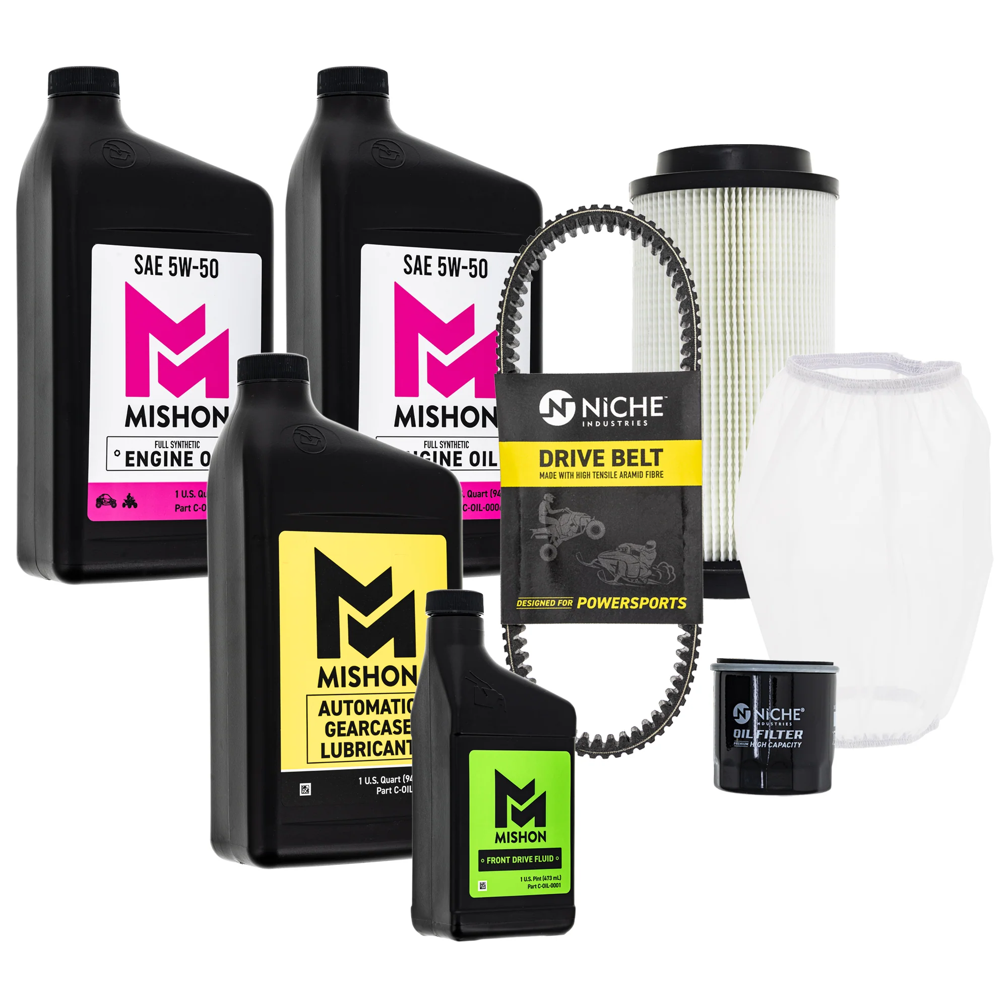 MISHON Full Service Kit for Polaris Sportsman 500 HO 2005 2008 Oil Change Belt