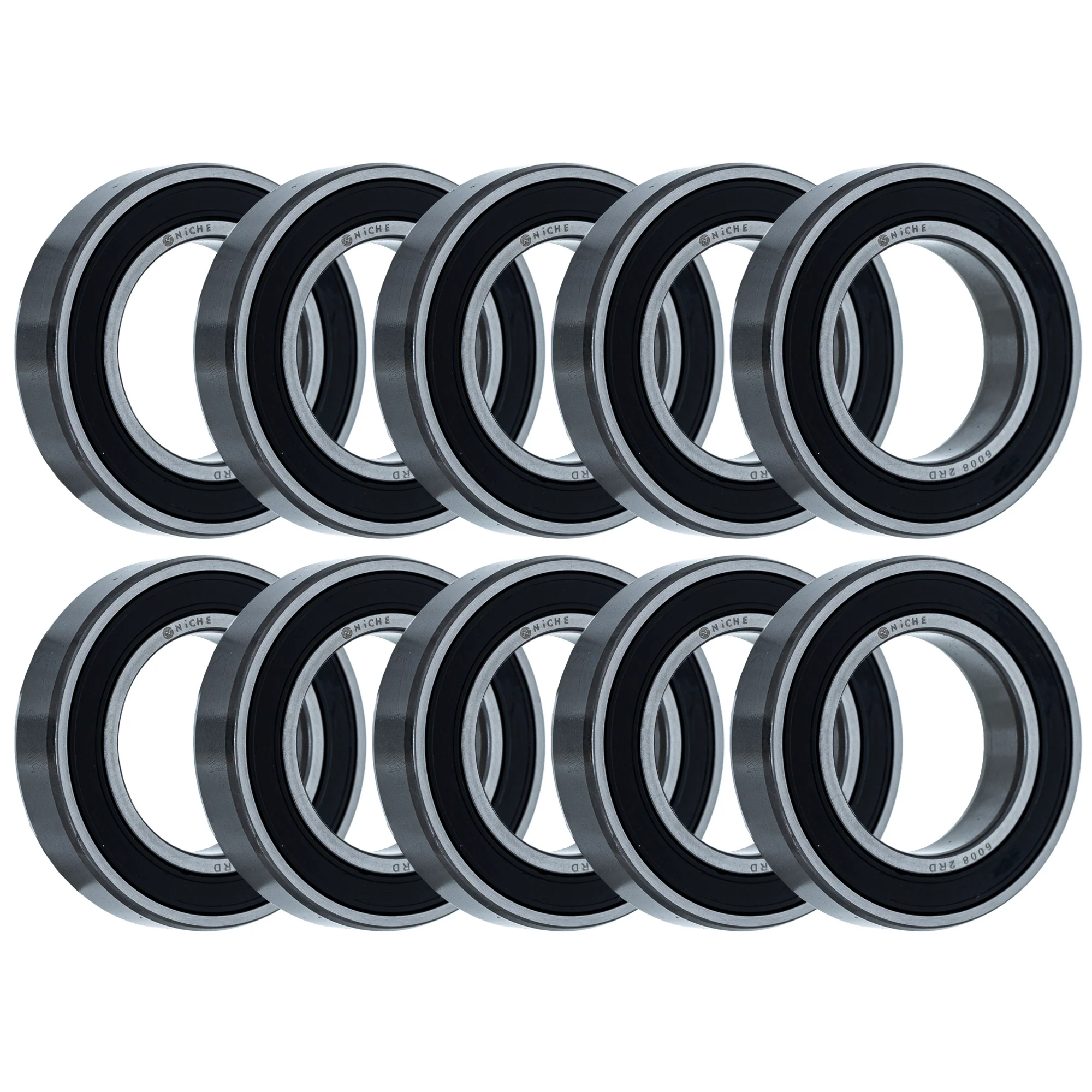 Wheel Bearing 6008-2RD 40x68x15mm Single Row Deep Groove 10 Pack
