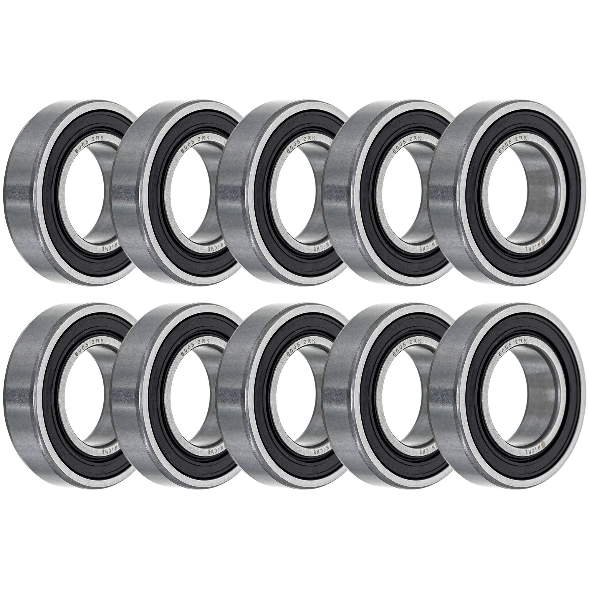 Wheel Bearing 6005-2RKQE6 25x47x12mm Single Row Deep Groove 10 Pack