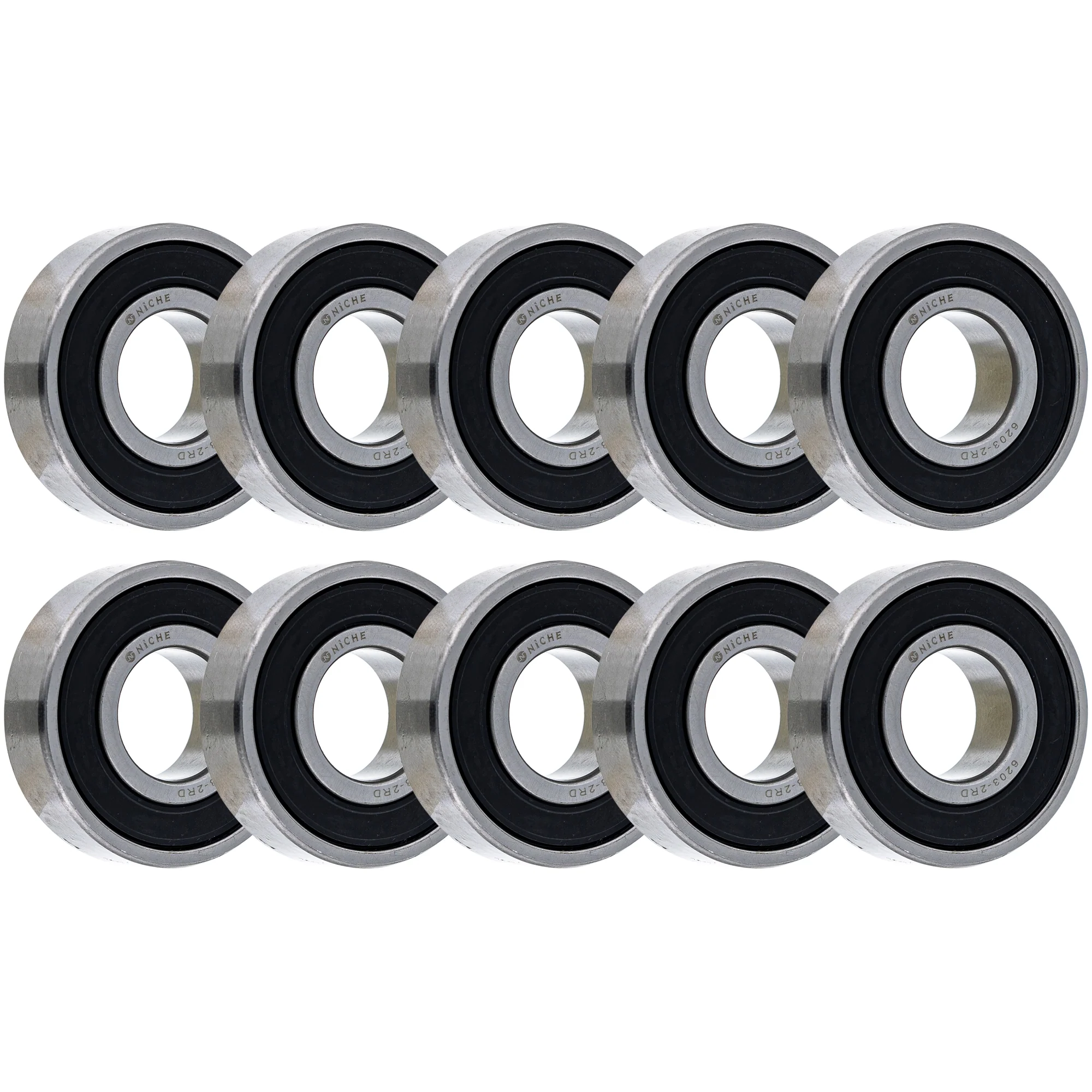 Wheel Bearing 6203-2RDQE6 17x40x12mm Single Row Deep Groove 10 Pack