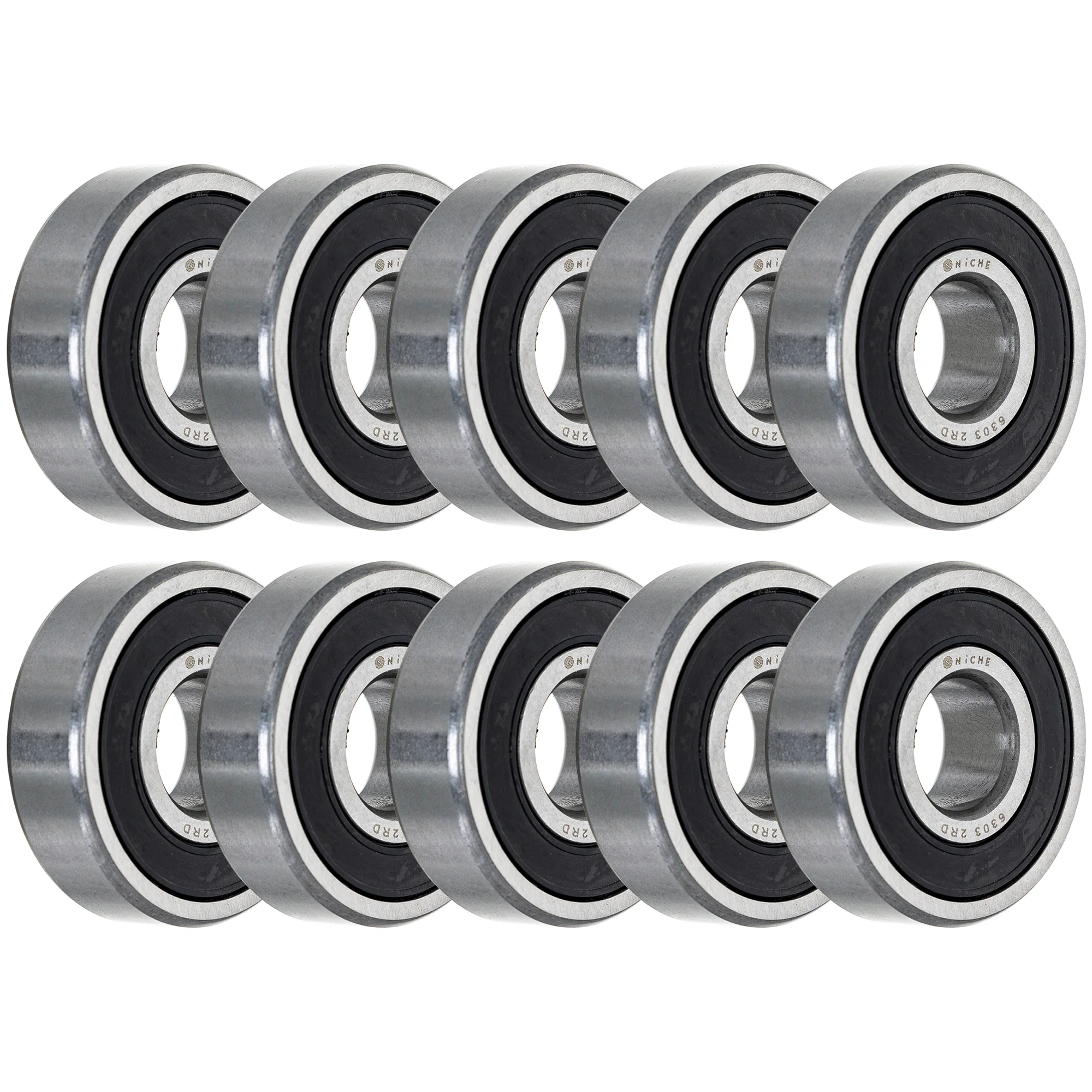 Wheel Bearing 6303-2RDQE6 17x47x14mm Single Row Deep Groove 10 Pack