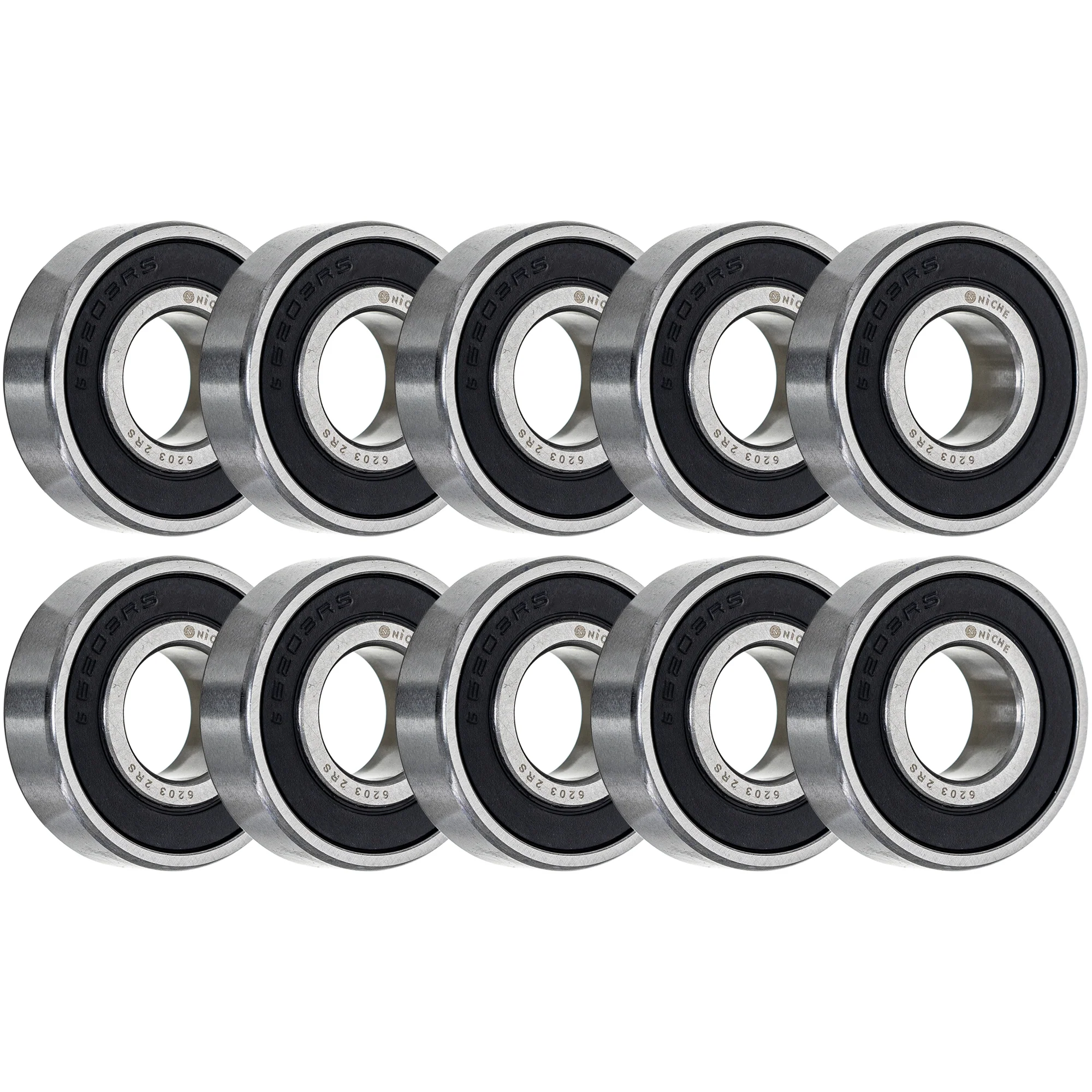 Wheel Bearing 6203-2RS 17x40x12mm Single Row Deep Groove 10 Pack