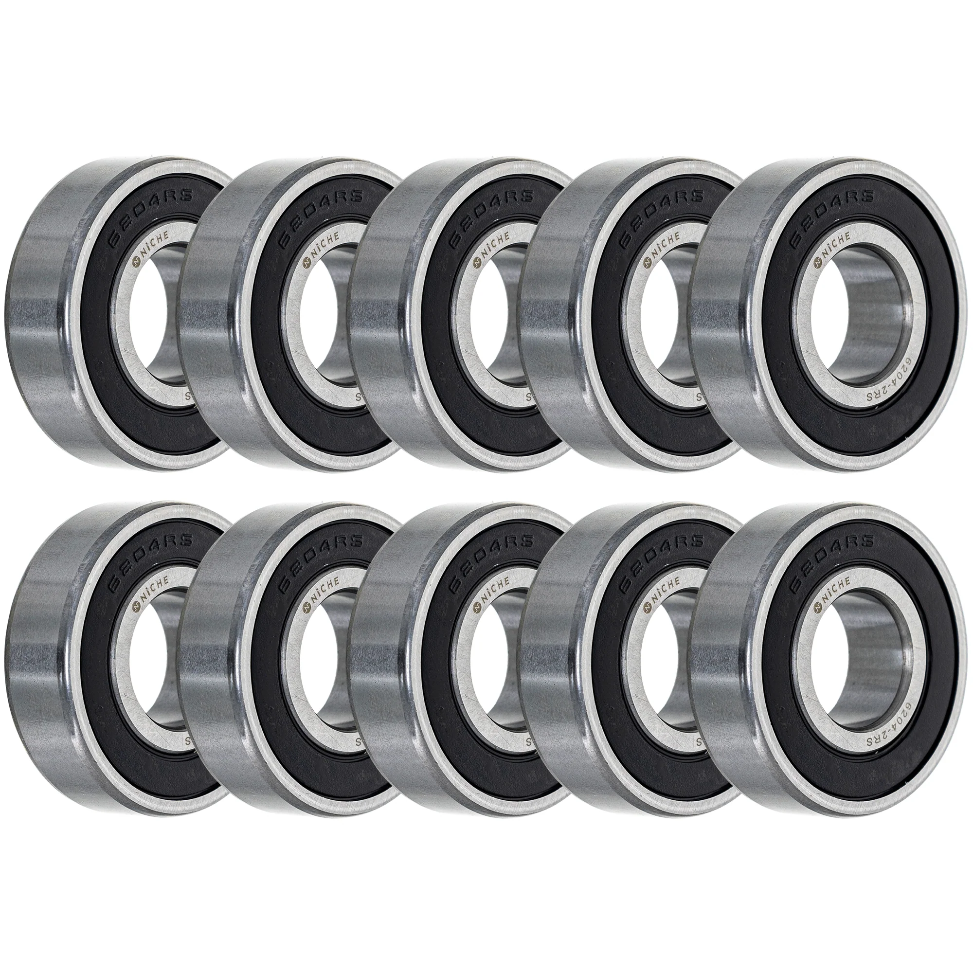 Wheel Bearing 6204-2RS 20x47x14mm Single Row Deep Groove 10 Pack