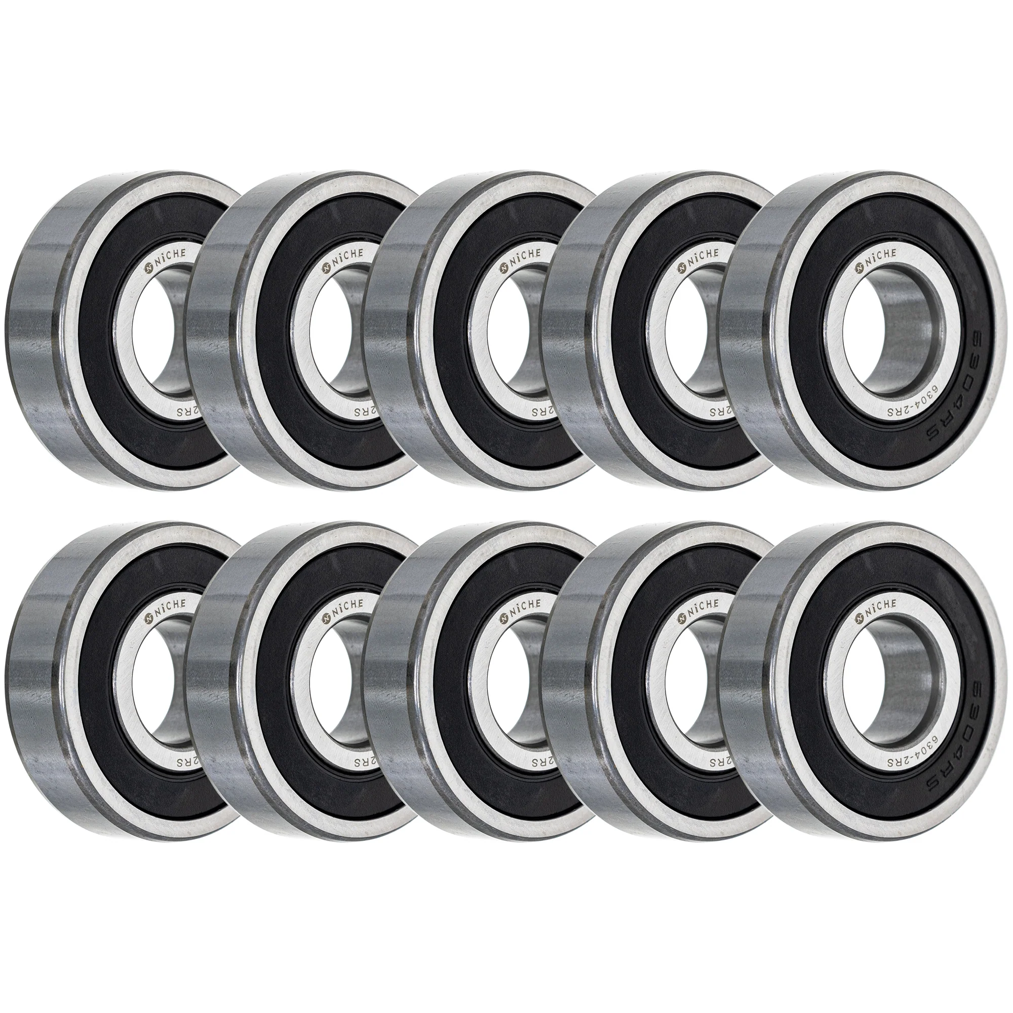 Wheel Bearing 6304-2RS 20x52x15mm Single Row Deep Groove 10 Pack