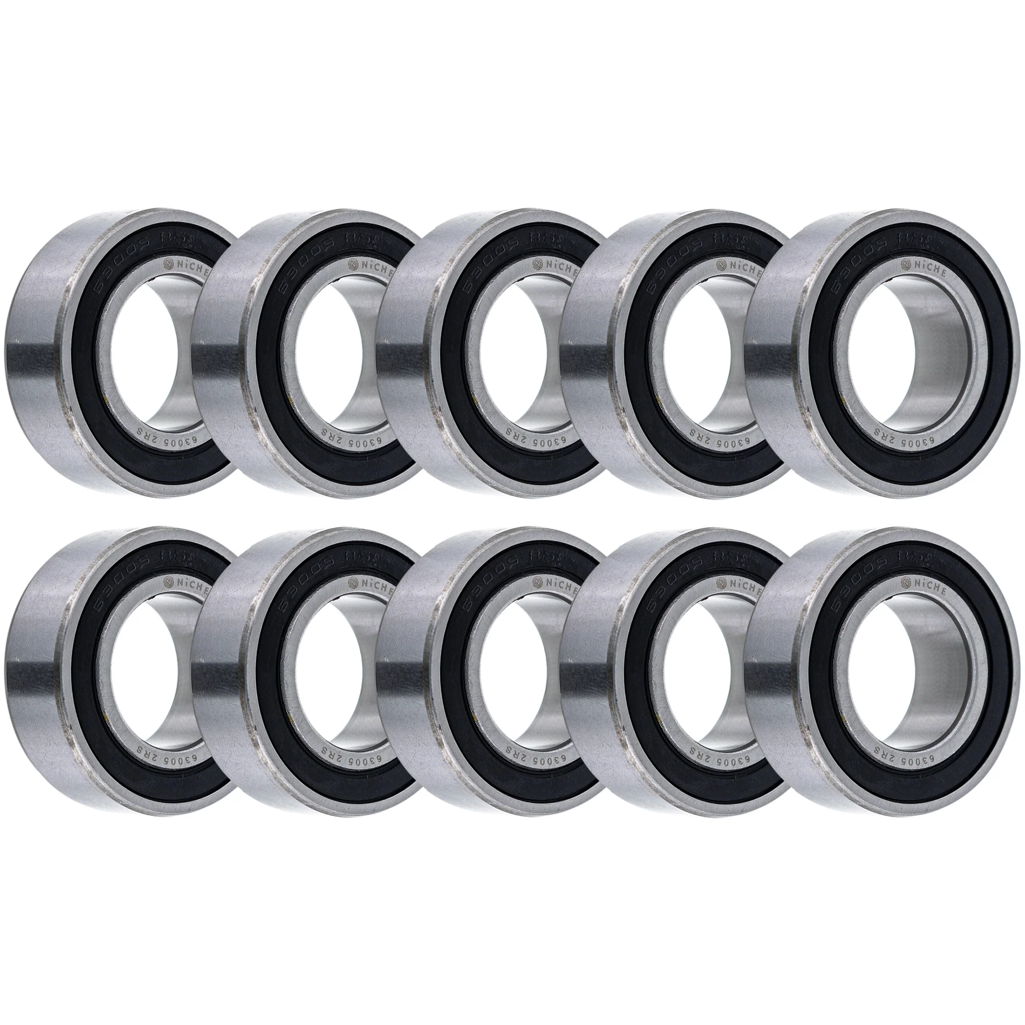 Wheel Bearing 63005-2RS 25x47x16mm Single Row Deep Groove 10 Pack