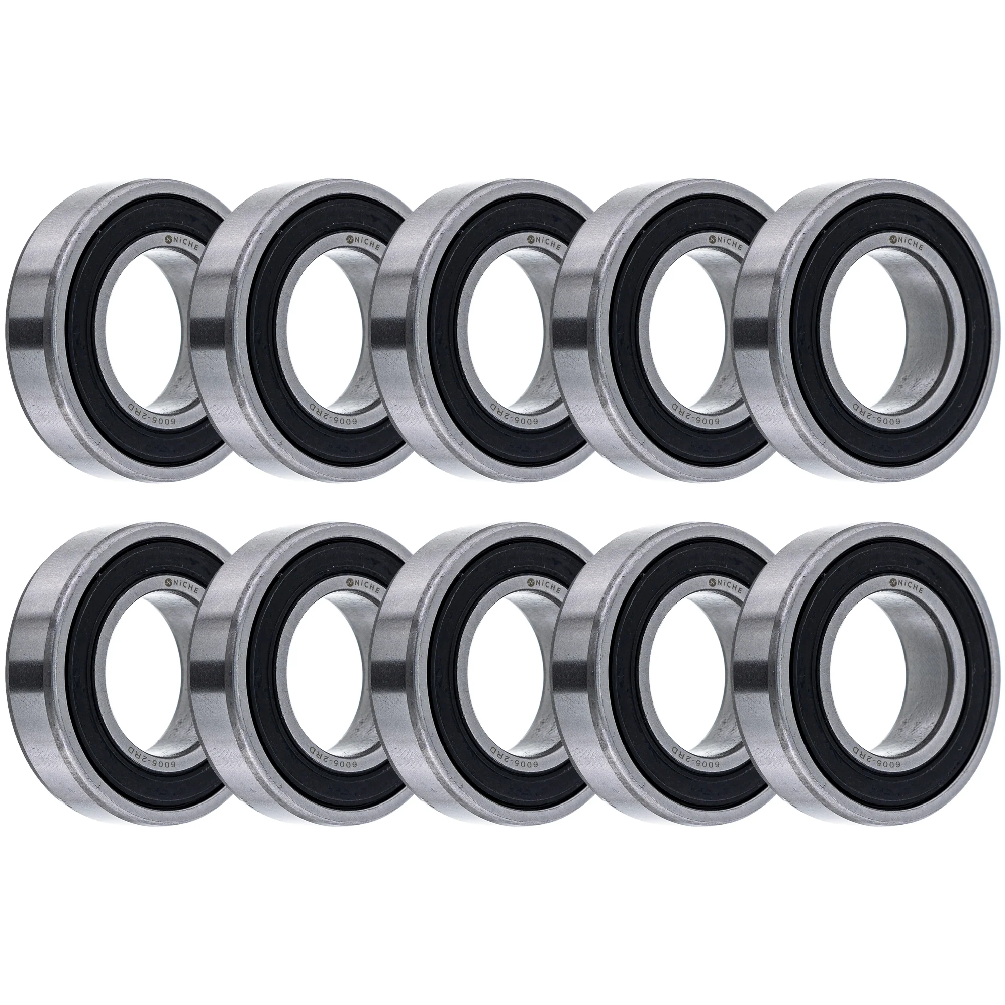 Wheel Bearing 6005-2RDQE6 25x47x12mm Single Row Deep Groove 10 Pack