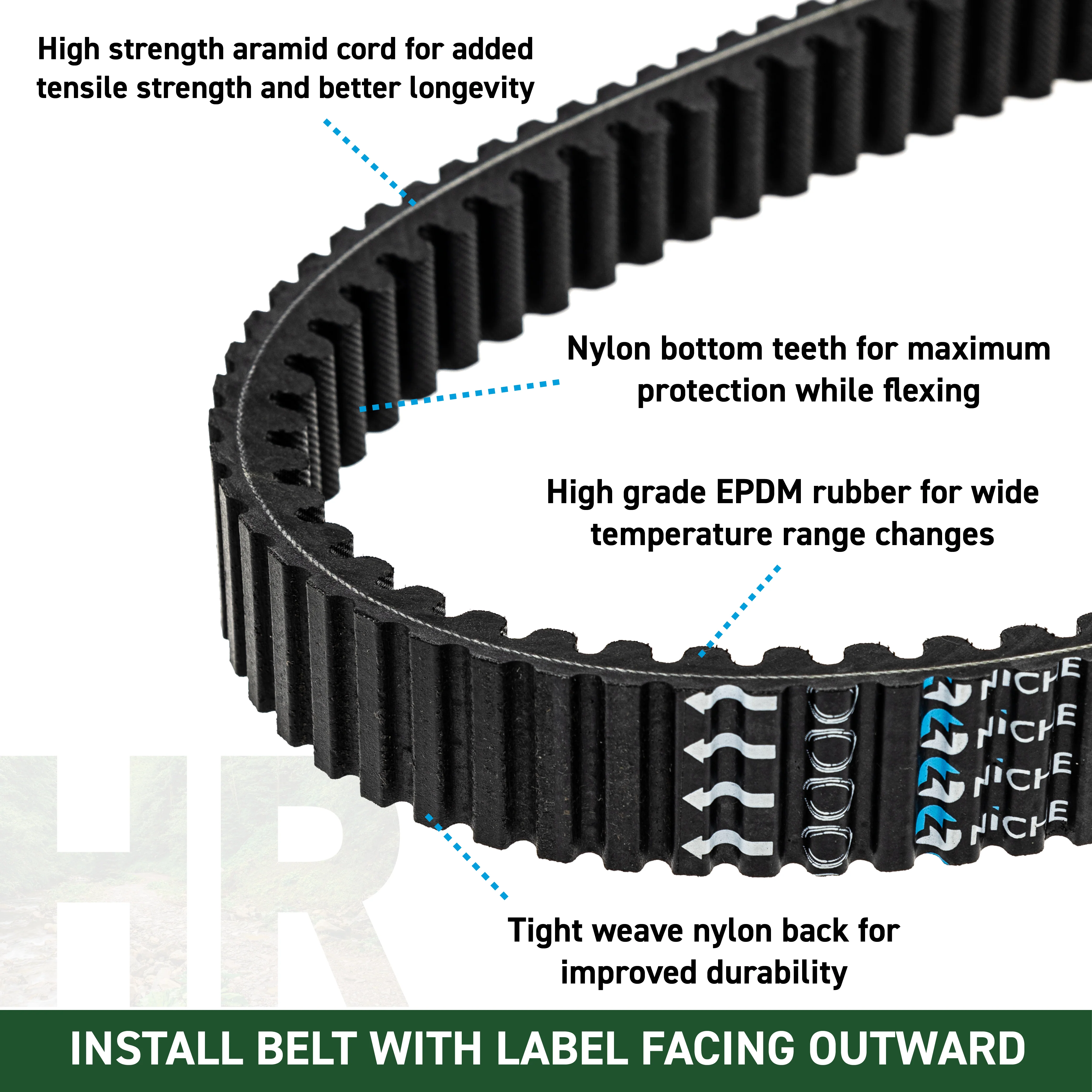 Drive Belt For Polaris 3212326 3211196 - Image 4