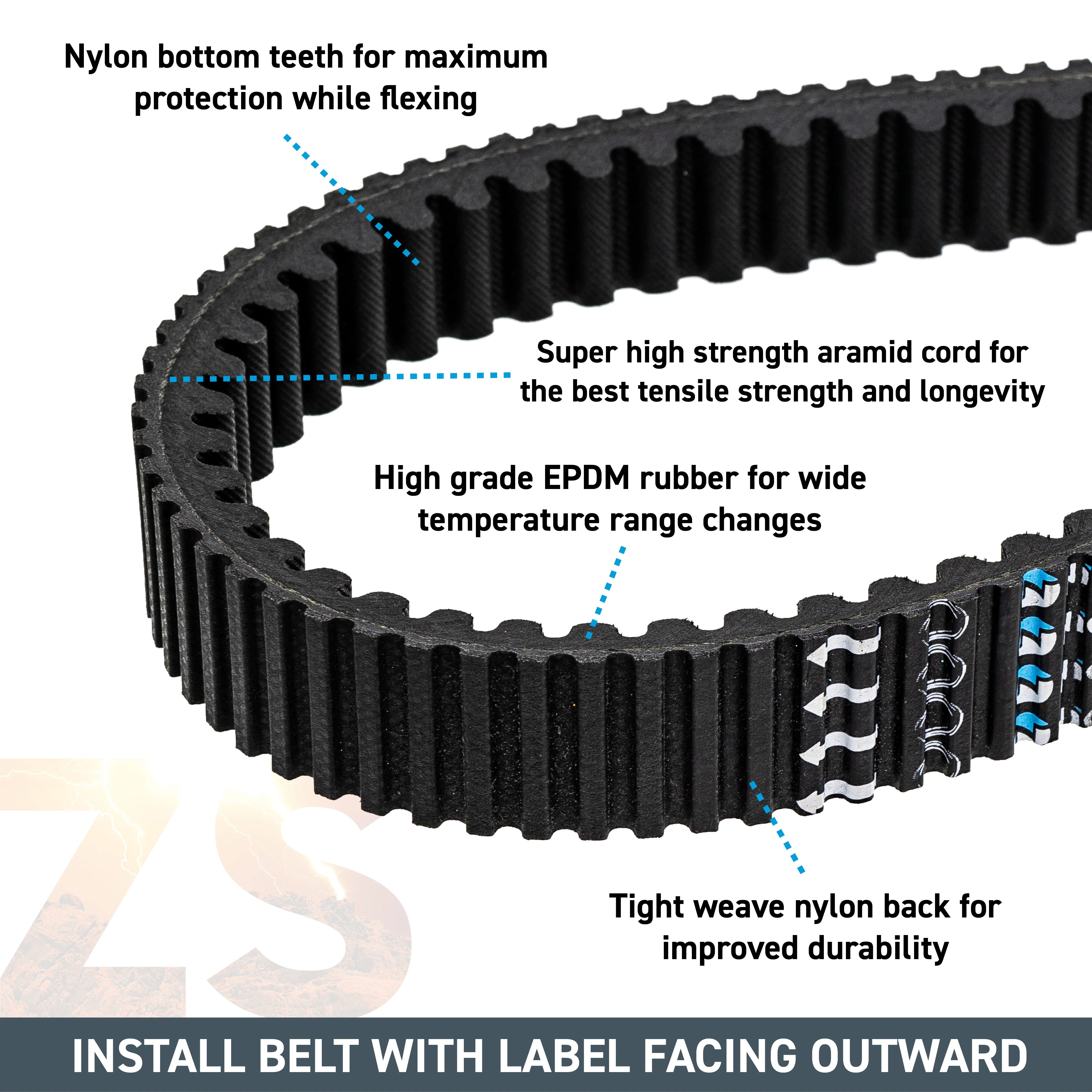Drive Belt For Polaris 3211227 3211202 - Image 4