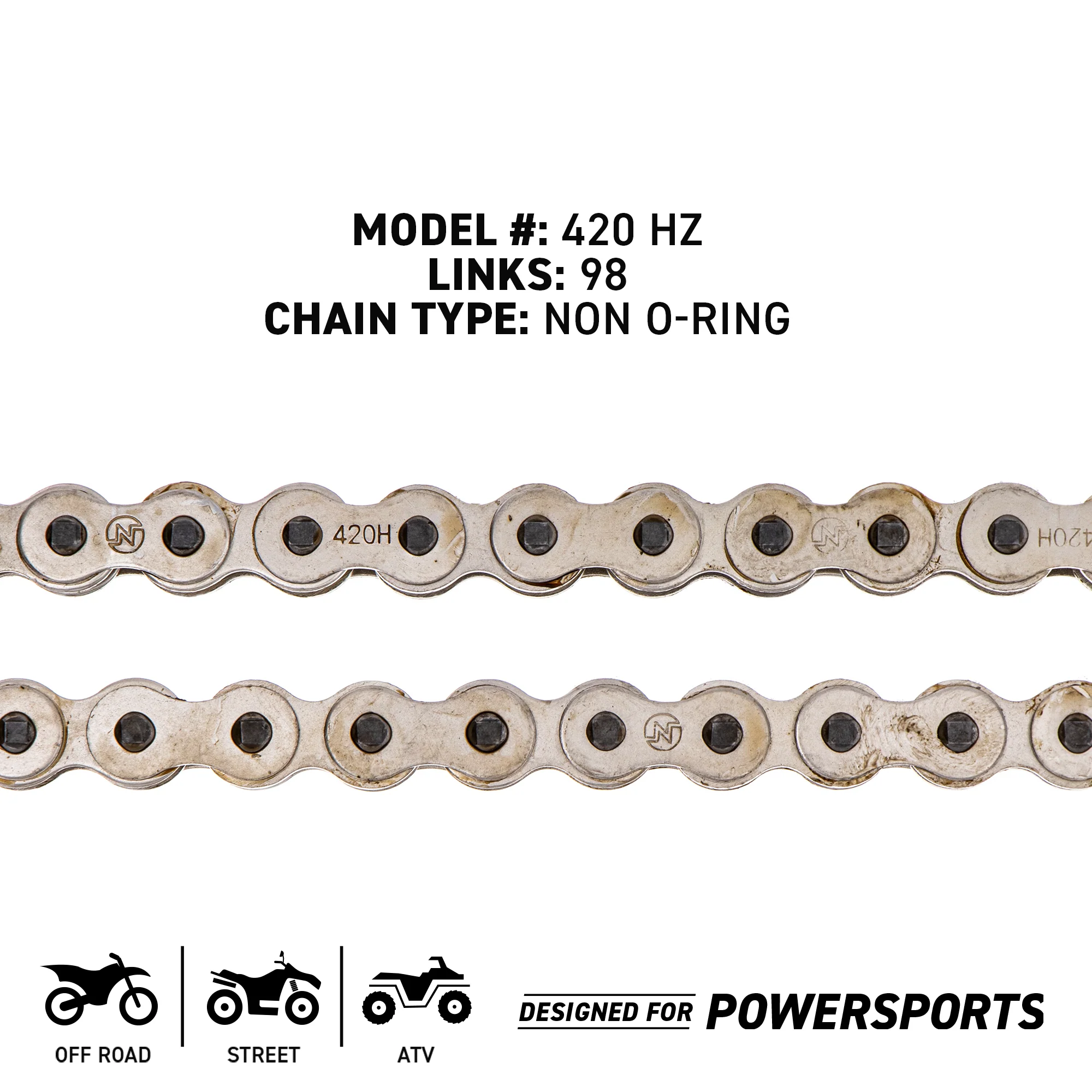 Drive Chain 98 Standard Non O-Ring w/ Master Link For Yamaha Honda Suzuki 94580-52098-00 - Image 4