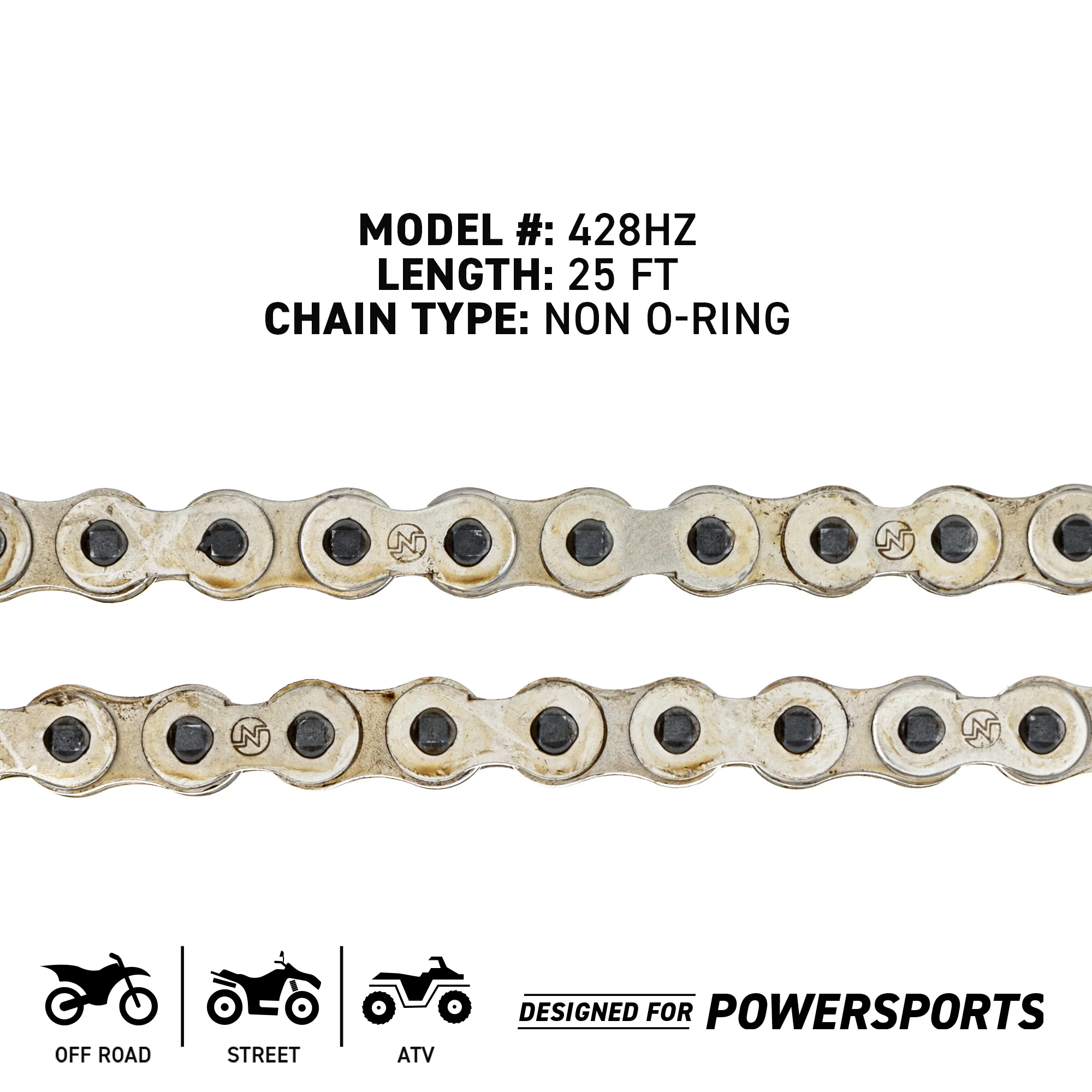 428 Motorcycle Standard Drive Chain Bulk Reel 5 Connecting Links (25 Feet) - Image 4