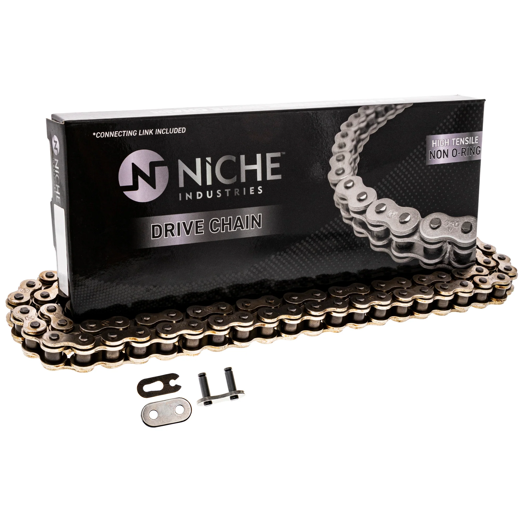 Drive Chain 110 Standard Non O-Ring w/ Master Link For Triumph Suzuki Honda T2017285 T2010333 - Image 3