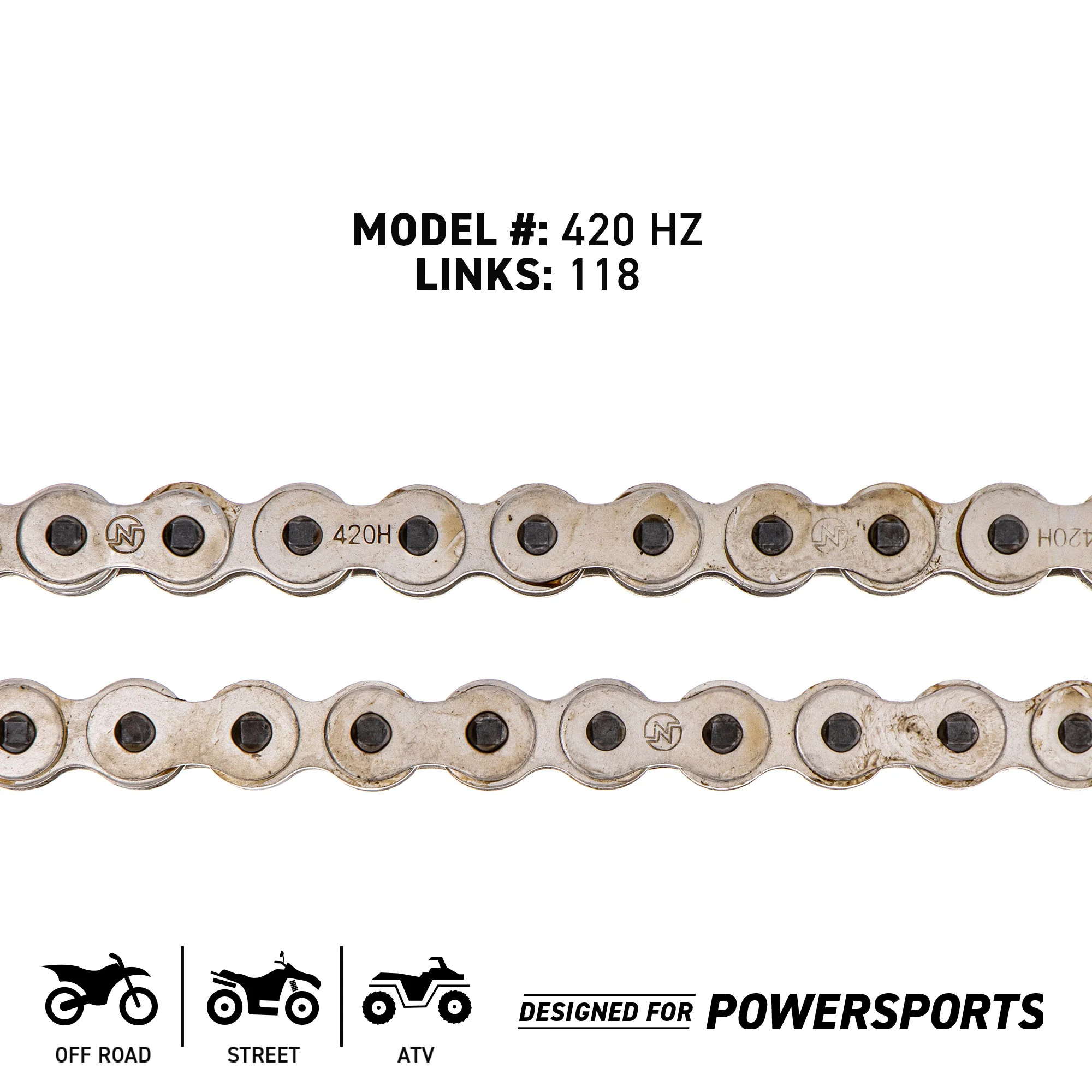 Drive Chain 118 Standard Non O-Ring w/ Master Link For Kawasaki Honda 92057-1314 92057-1154 - Image 4