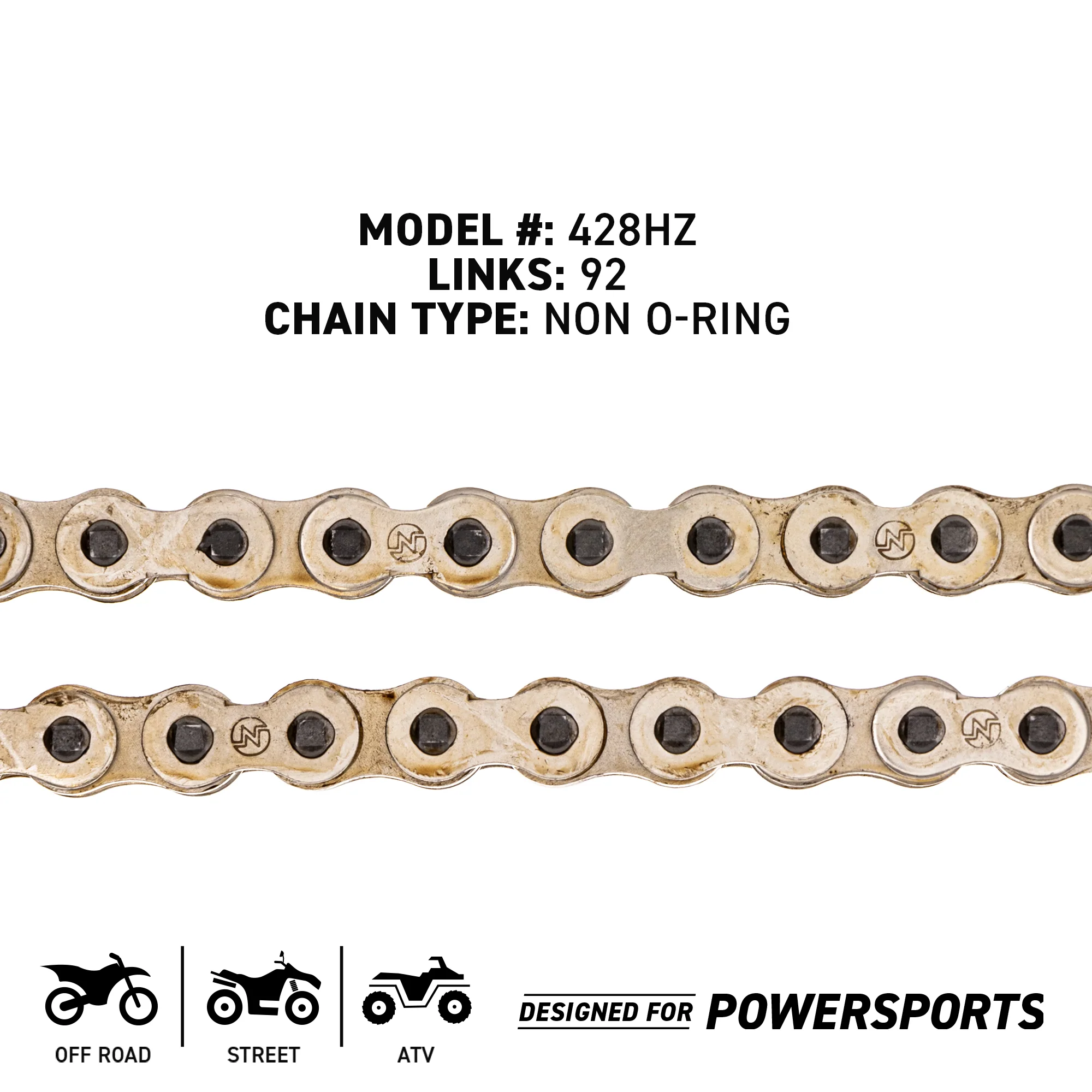 Drive Chain 92 Standard Non O-Ring w/ Master Link For Honda 40530-VM6-003 40530-968-000 - Image 4