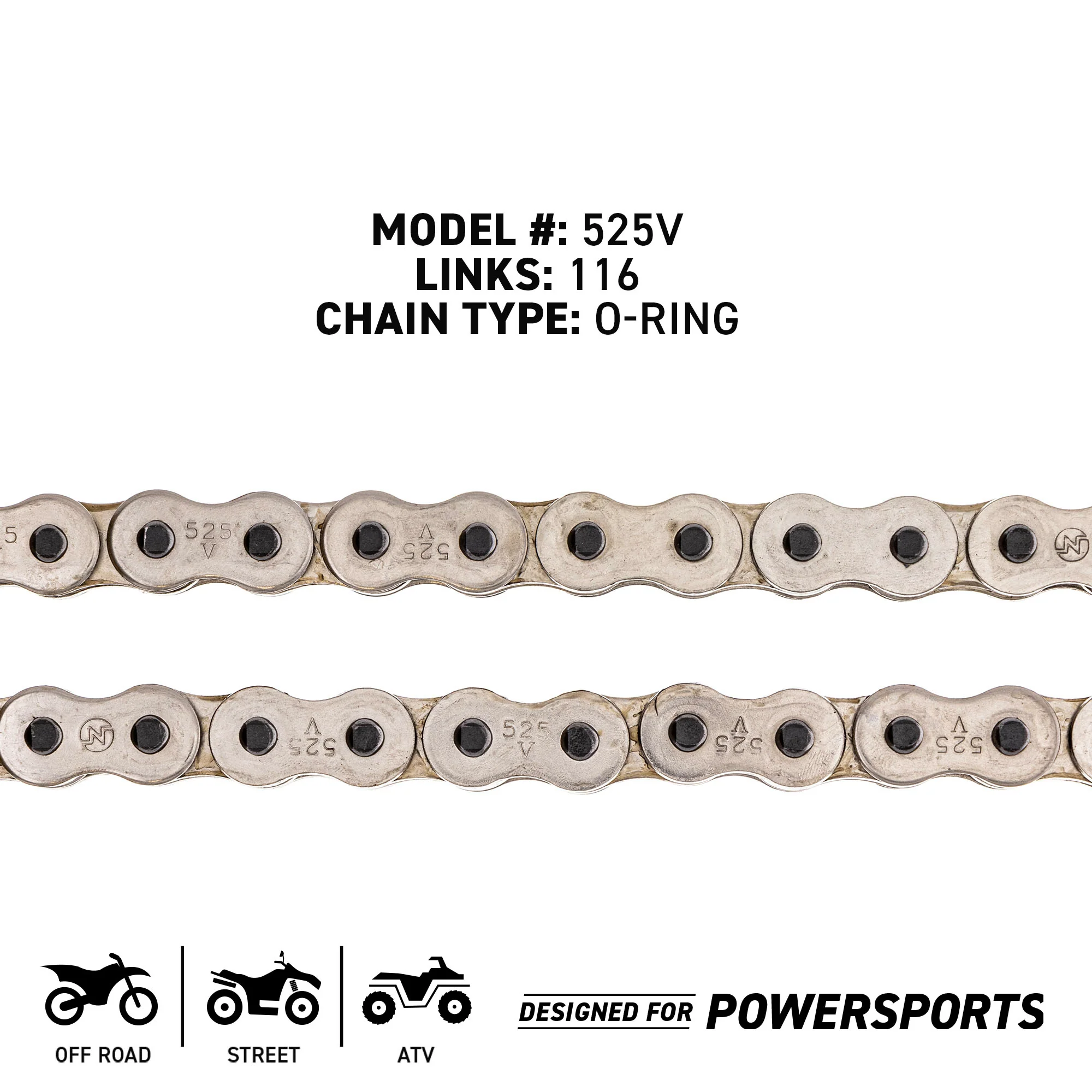 Drive Chain 116 O-Ring w/ Master Link For Suzuki Kawasaki 92057-0822 92057-0818 92057-0749 - Image 4