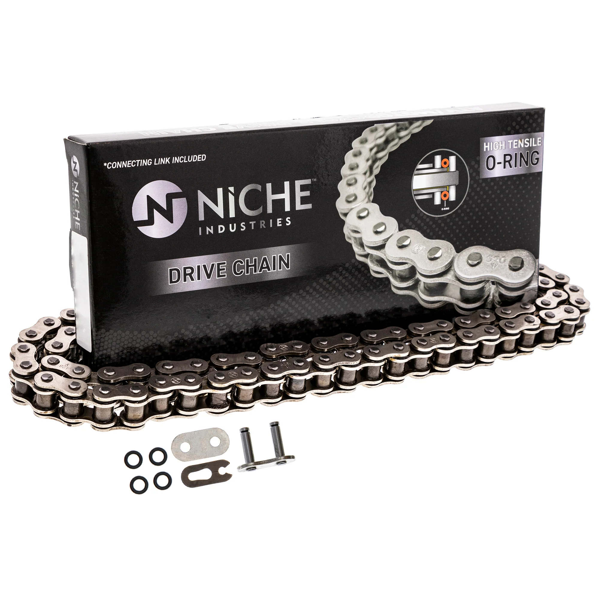 Drive Chain 100 O-Ring w/ Master Link For Honda Kawasaki 92057-1218 40540-HP2-672 40530-GZ4-672 - Image 5