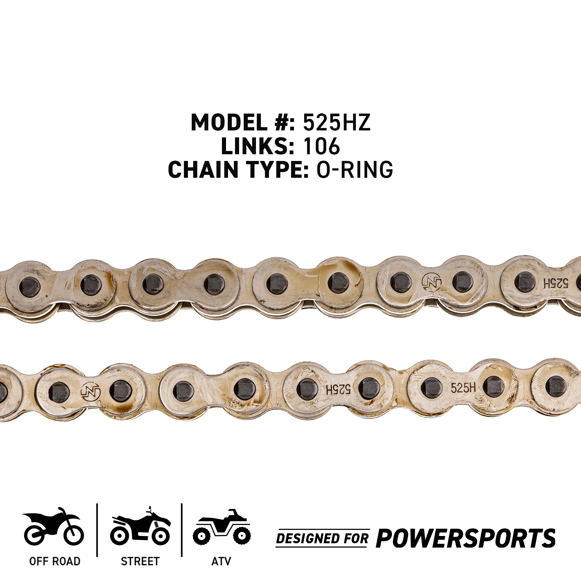 Drive Chain 106 Standard Non O-Ring w/ Master Link For Triumph Ducati Kawasaki T2017225 T2013108 - Image 4