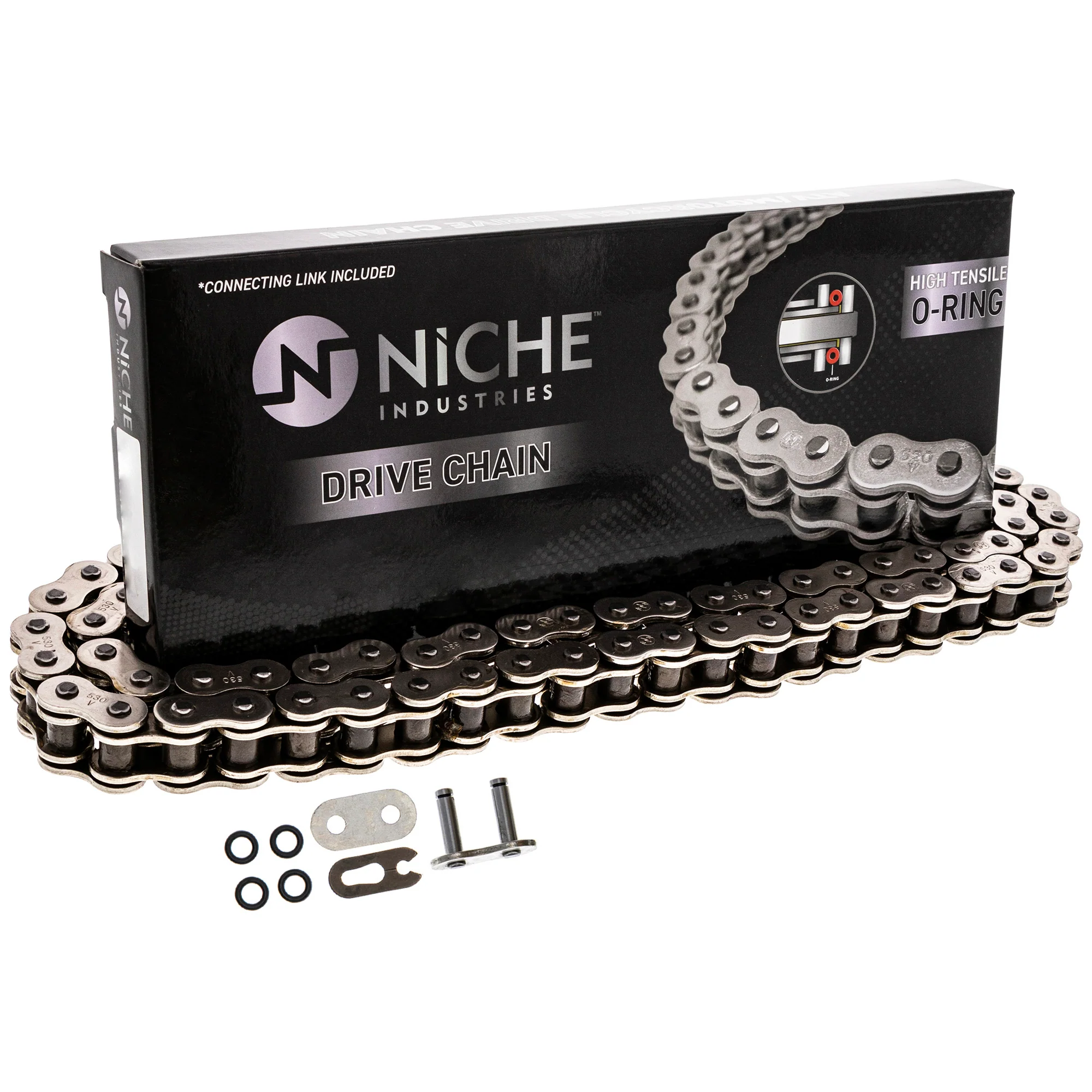Drive Chain 112 O-Ring w/ Master Link For Suzuki Kawasaki Yamaha 92057-1554 92057-1386 92057-1385 - Image 5