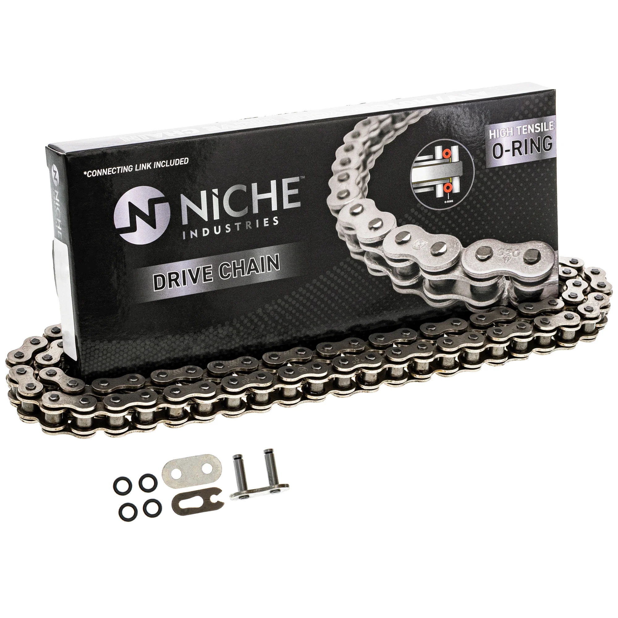 Drive Chain 108 O-Ring w/ Master Link For Honda Yamaha Kawasaki 92057-1479 40530-K26-G01 - Image 5