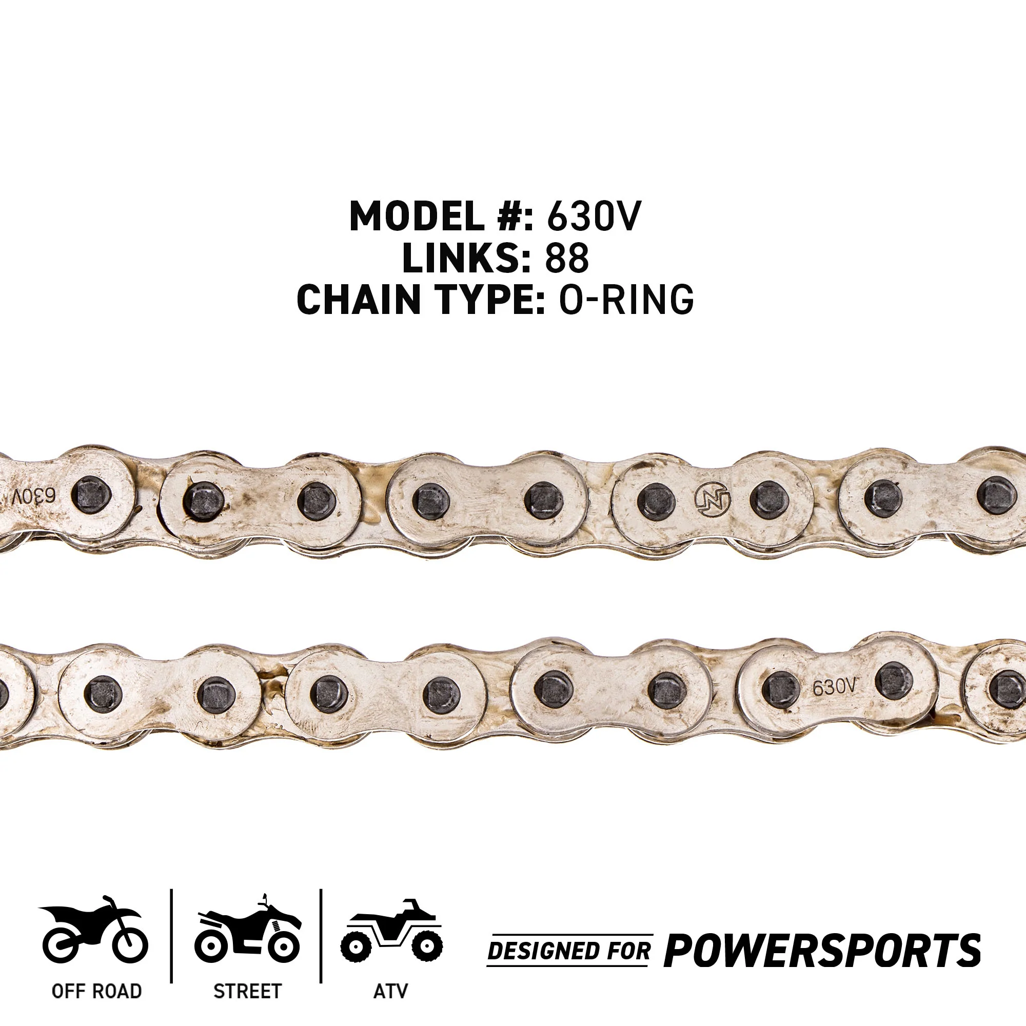 Drive Chain 88 O-Ring w/ Master Link For Kawasaki Honda 40535-425-641 40530-405-345 40530-405-335 - Image 3