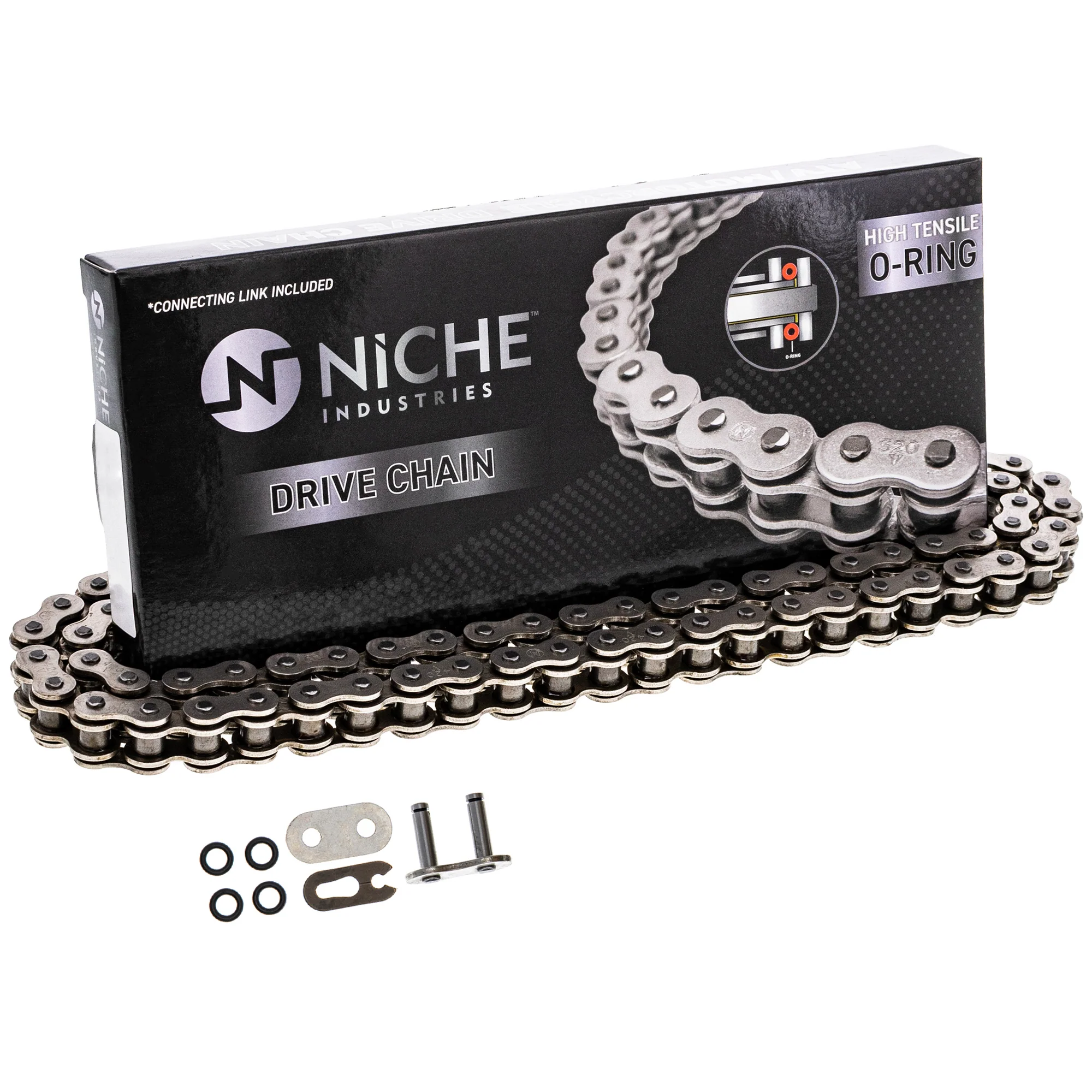 Drive Chain 98 O-Ring w/ Master Link For Yamaha Honda Suzuki 94580-52098-00 94504-20098-00 - Image 5