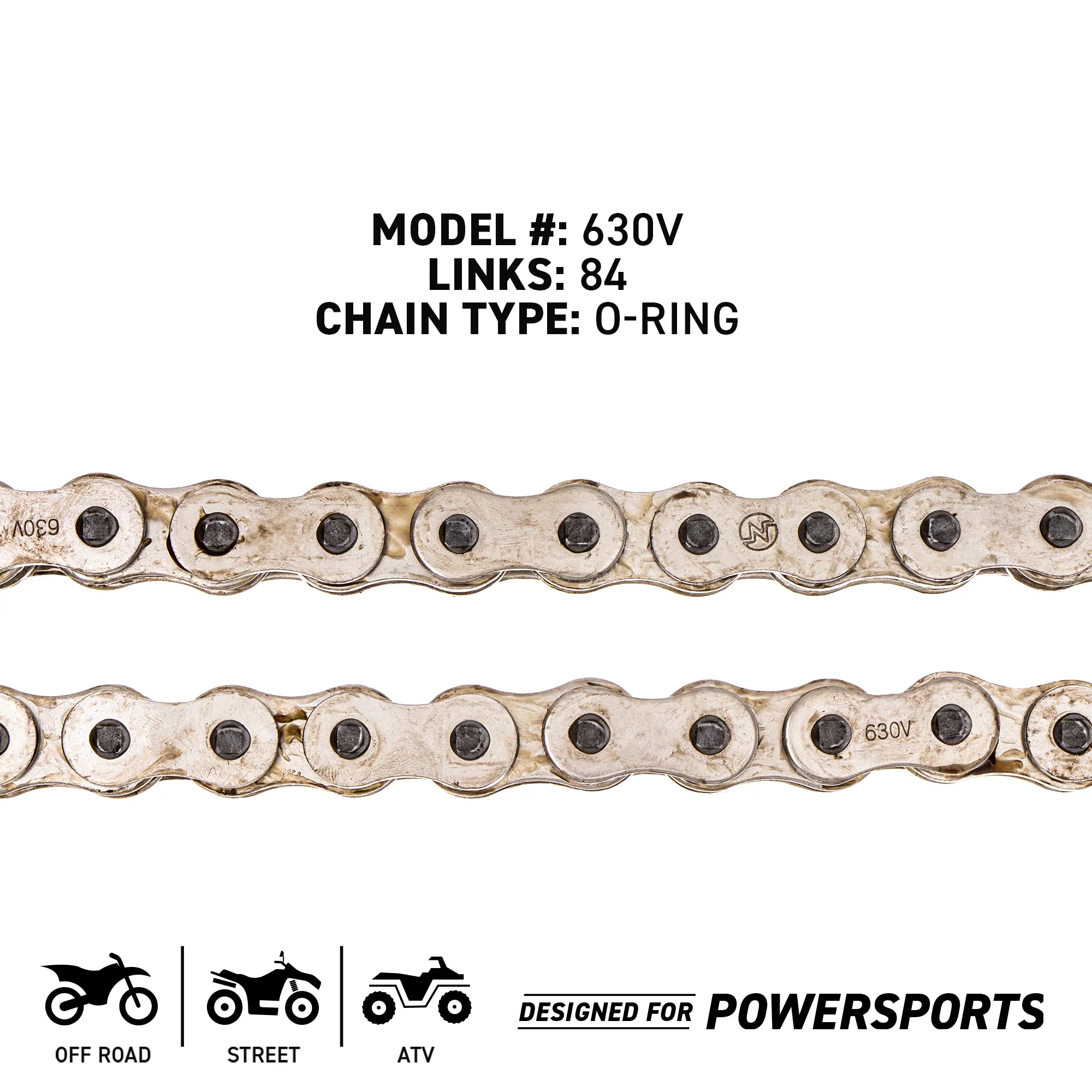 Drive Chain 84 O-Ring w/ Master Link For Kawasaki Honda 40535-422-721 40535-422-643 - Image 4