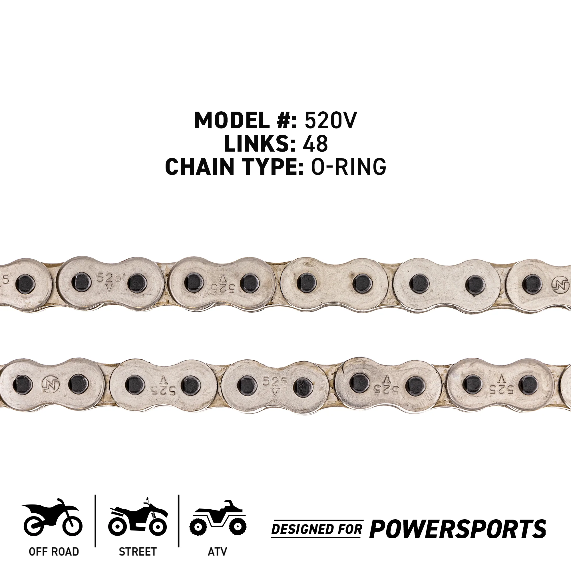 Drive Chain 48 O-Ring w/ Master Link For Yamaha - Image 4