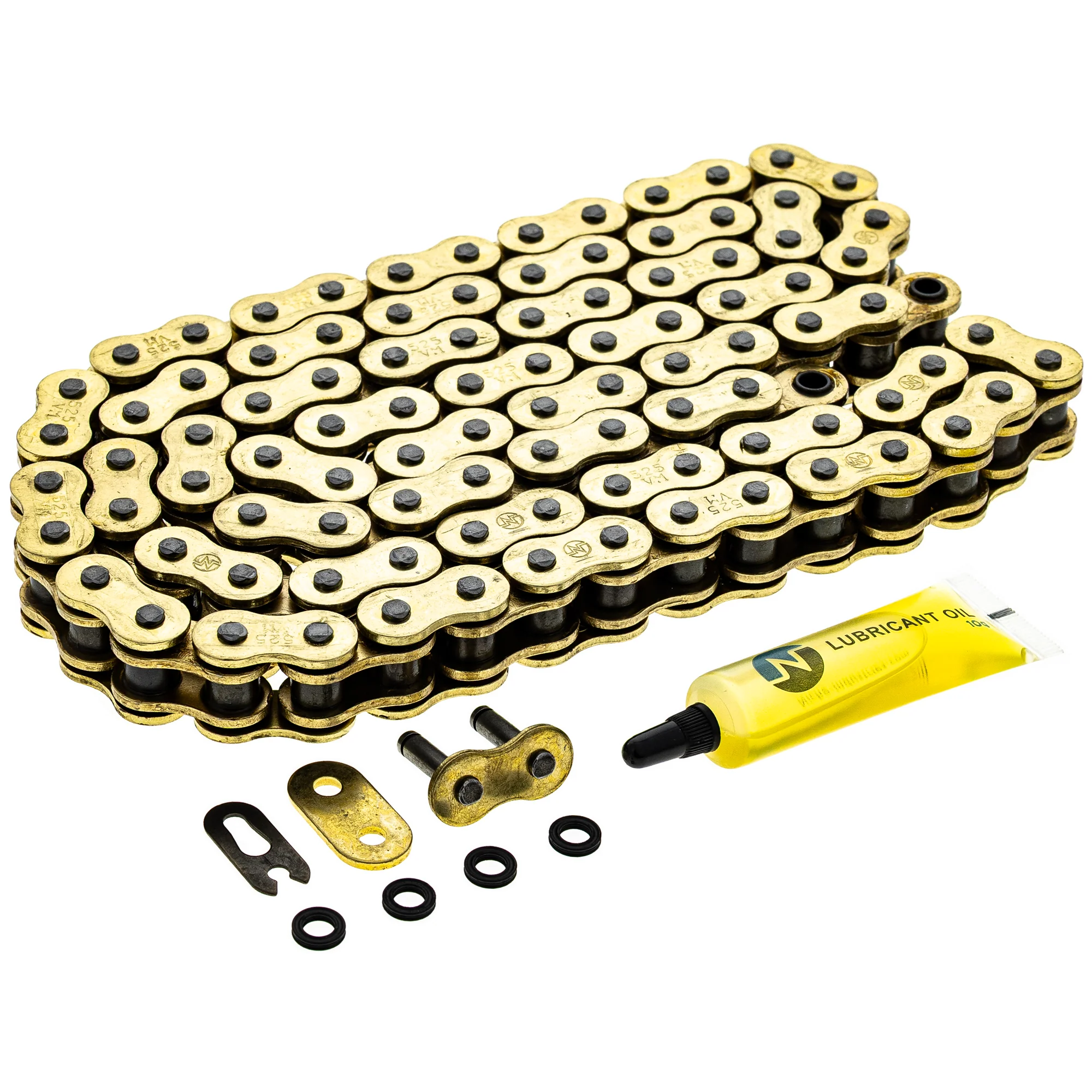 Gold X-Ring Chain 98 w/ Master Link For Suzuki Ducati 67640691A 676-4-046-1A 67640461A 67640433A