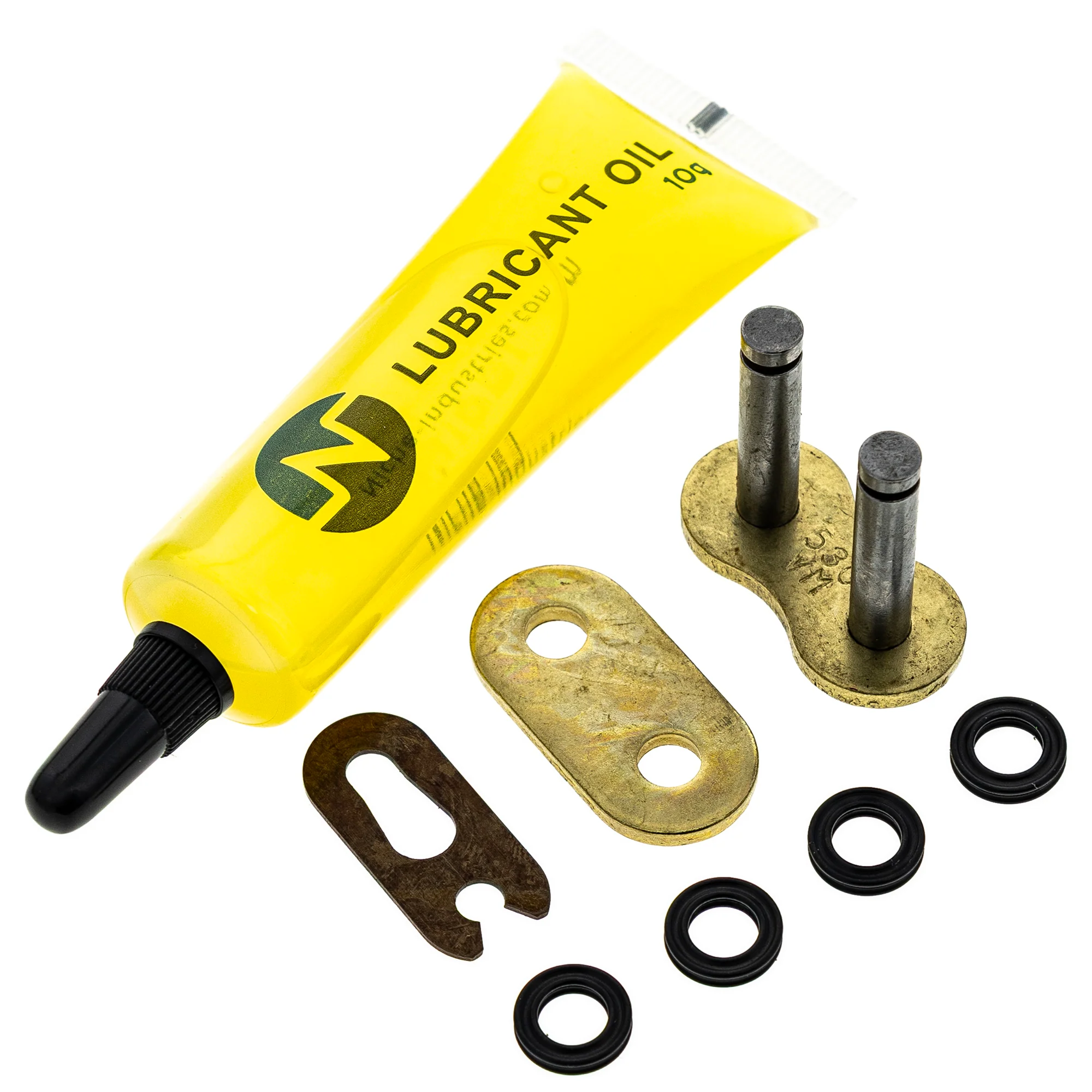Gold X-Ring Chain 114 w/ Master Link For Triumph Honda Suzuki T2015149 T2010334 405A3-MS2-003 - Image 3