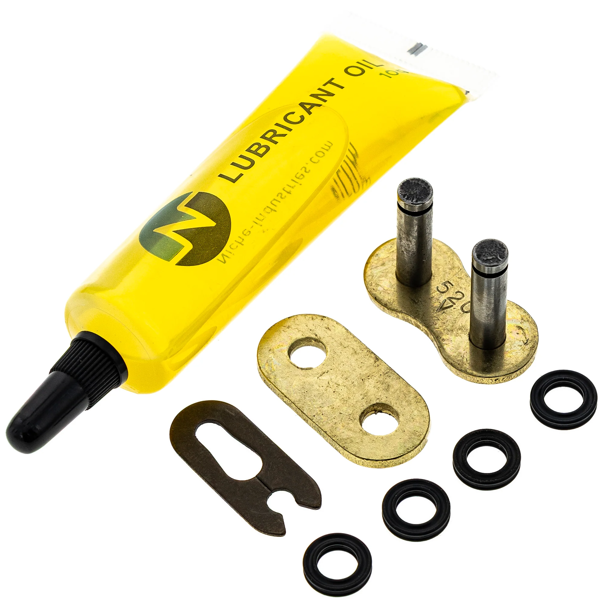 Gold X-Ring Chain 90 w/ Master Link For Honda Yamaha Kawasaki 94585-20090-00 92057-1254 3221193-090 - Image 3