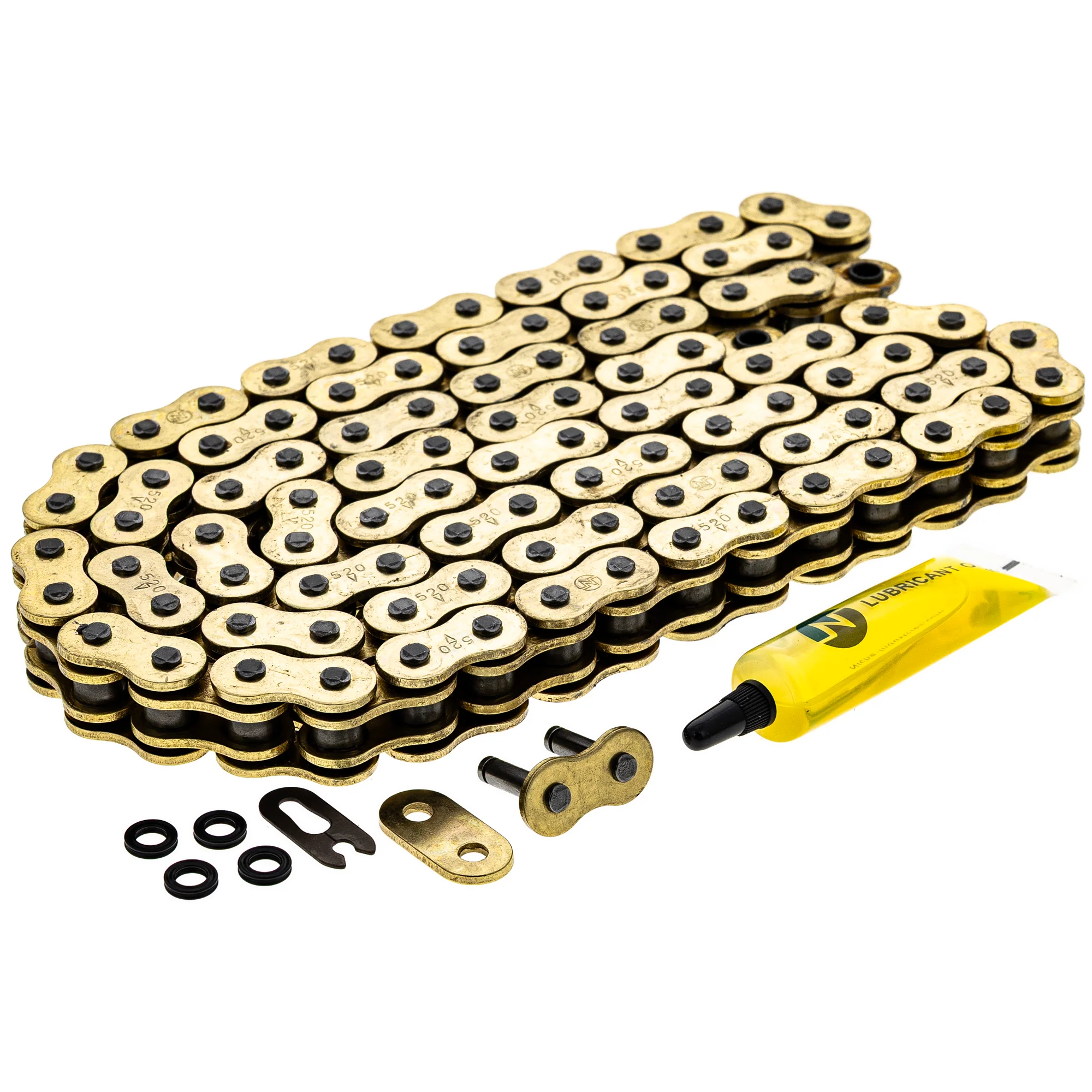Gold X-Ring Chain 100 w/ Master Link For Yamaha Honda Suzuki 405A3-MC4-005 405A3-MC4-003