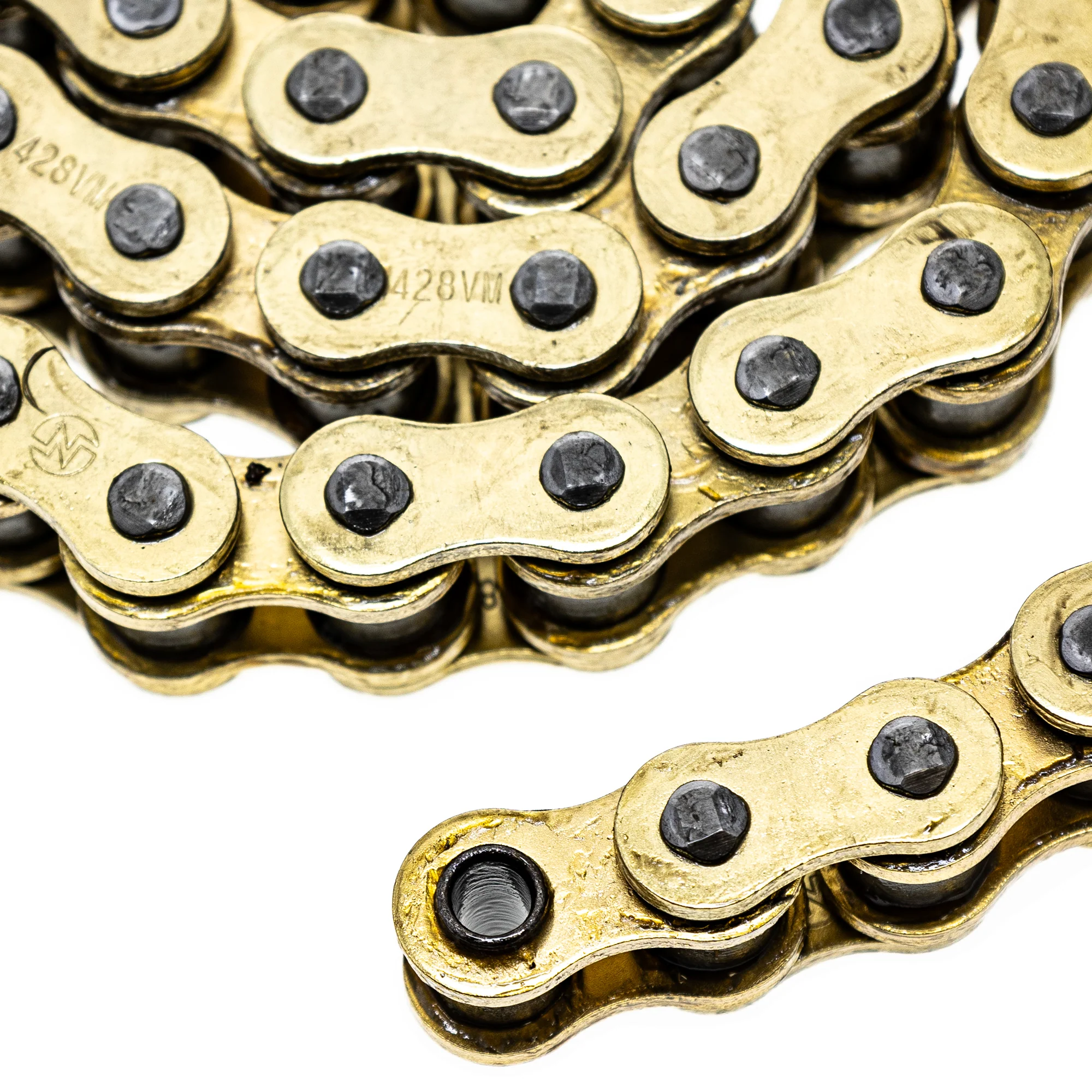 Gold X-Ring Chain 108 w/ Master Link For Yamaha Kawasaki Honda 9Y580-24109-00 94580-24110-00 - Image 2