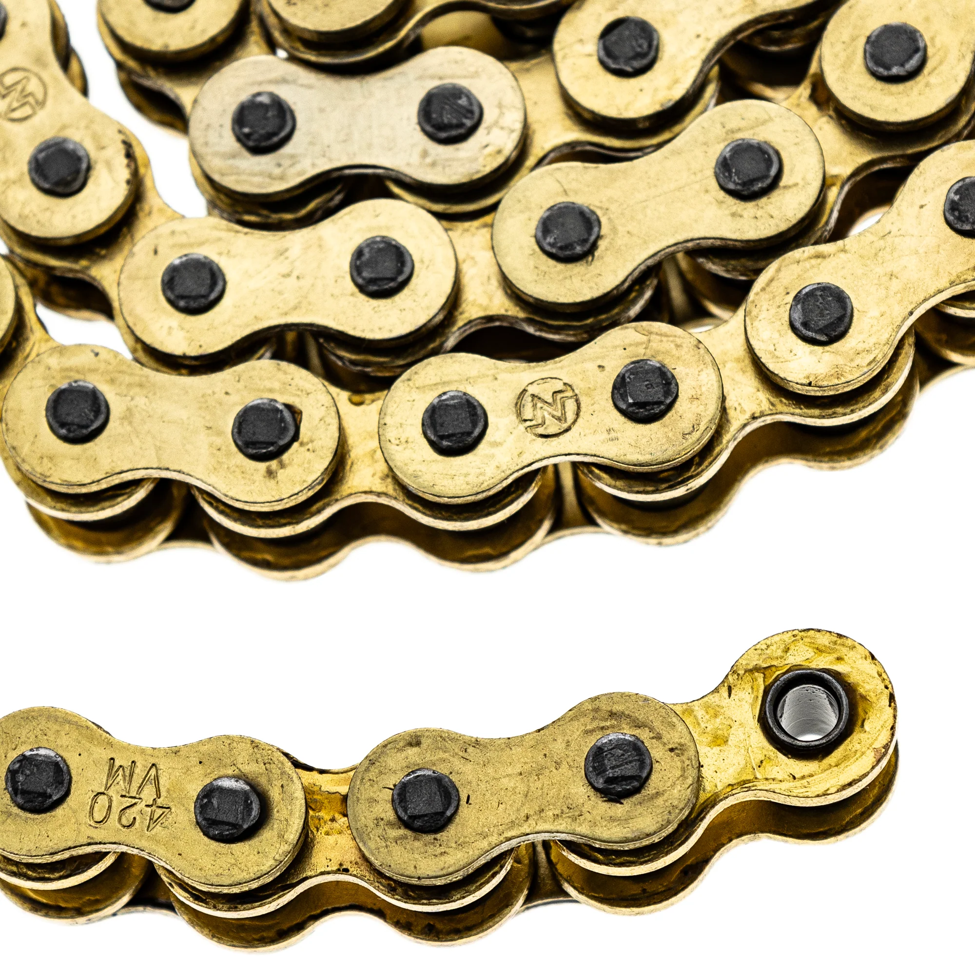 Gold X-Ring Chain 112 w/ Master Link For KTM Yamaha Kawasaki 46110265112 46110165112 46010065108 - Image 2