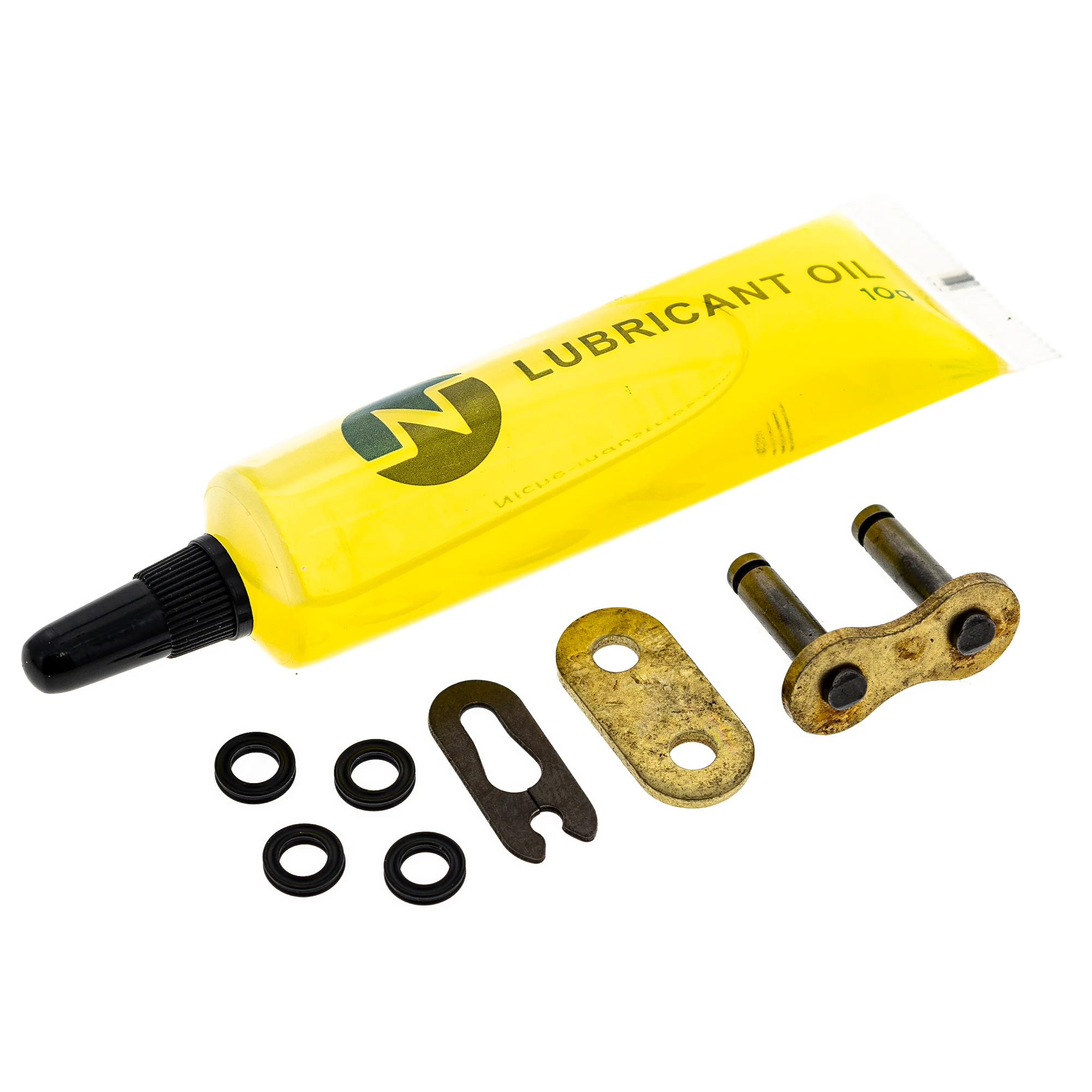 Gold X-Ring Chain 130 w/ Master Link For Honda Kawasaki 40540-KSE-003 40530-GBF-B01 - Image 3