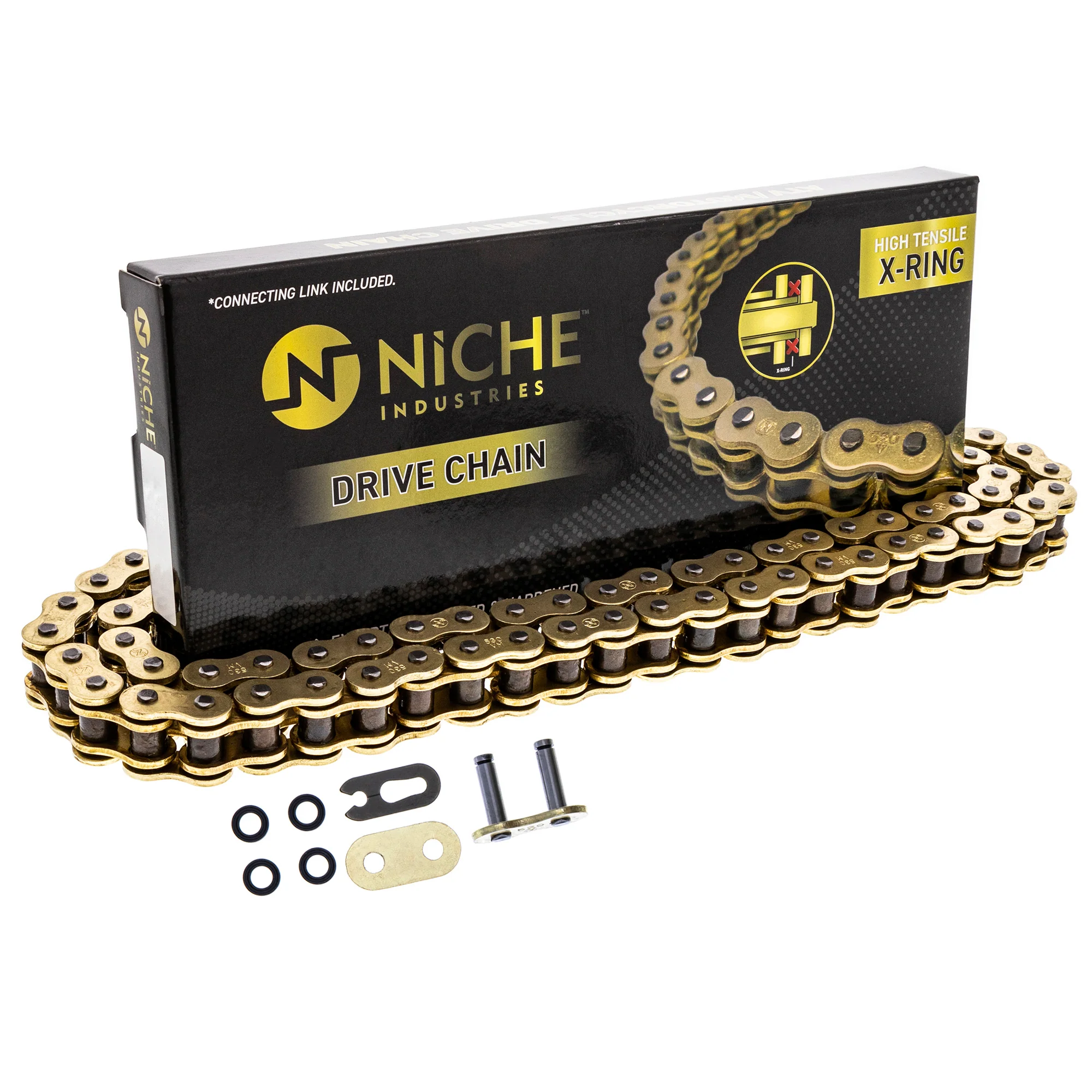 Gold X-Ring Chain 96 w/ Master Link For Yamaha Honda - Image 5