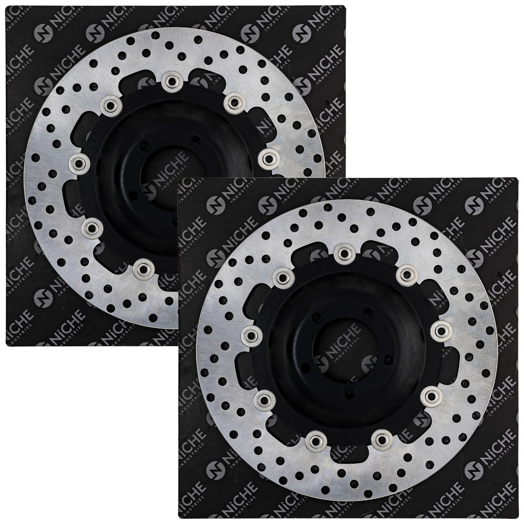 Front Brake Rotor For Honda 45351-MB0-700 45251-MB0-700 45251-MB0-000 45220-MG9-000 45120-MG9-000 | 2-PACK - Image 2