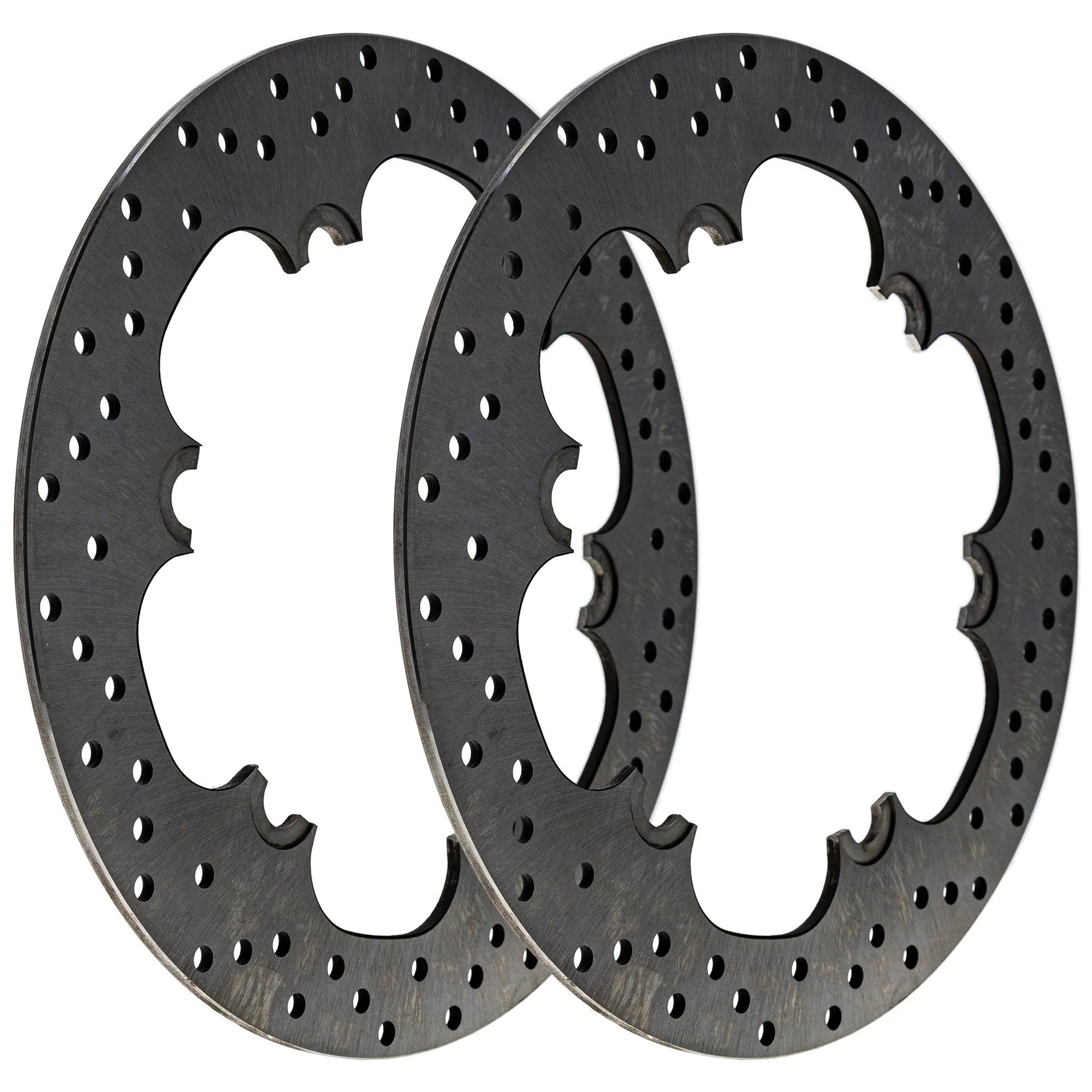 Front Brake Rotor For Kawasaki 41080-1218-CM 41080-1217-CM | 2-PACK
