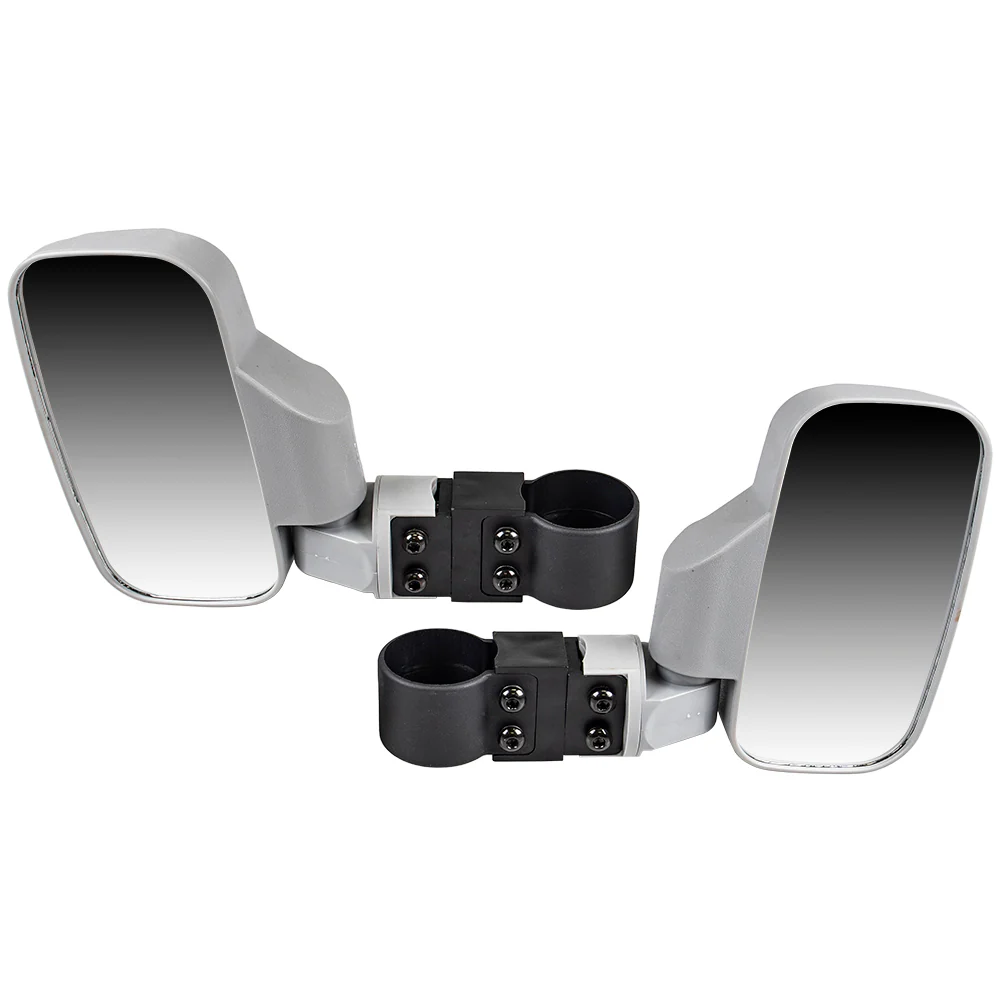 Grey Side View Mirror Set For Polaris Can-Am John Deere