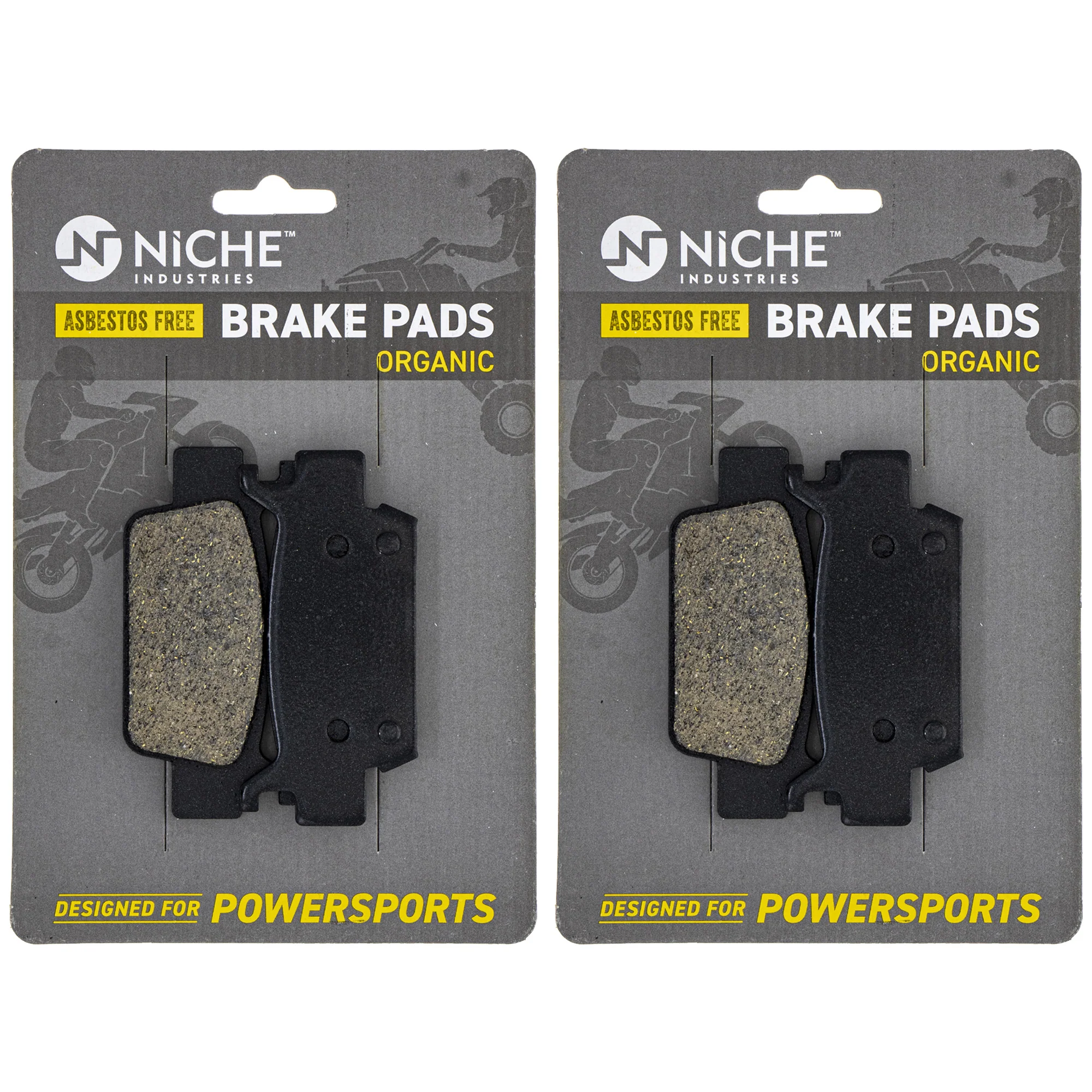 Front Left Organic Brake Pad Set For Honda 06452-HP0-A02 06452-HP0-A01 06452-HP0-A00 06451-HP0-A02 | 2-PACK - Image 2
