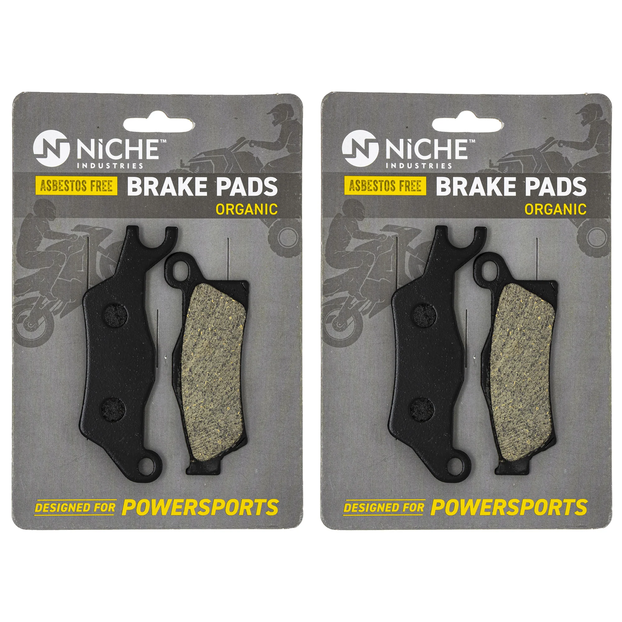 Front Rear Left Organic Brake Pad Set For Can-Am Bombardier 715900248 705601015 705600398 | 2-PACK - Image 2