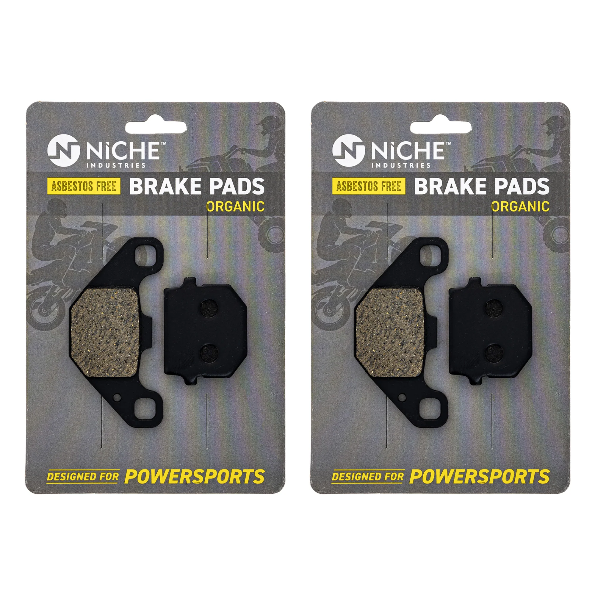 Front Organic Brake Pad Set For Kawasaki Suzuki Yamaha V45151DGF00HBKLL V45150DGF00H V43022MAC000 | 2-PACK - Image 2