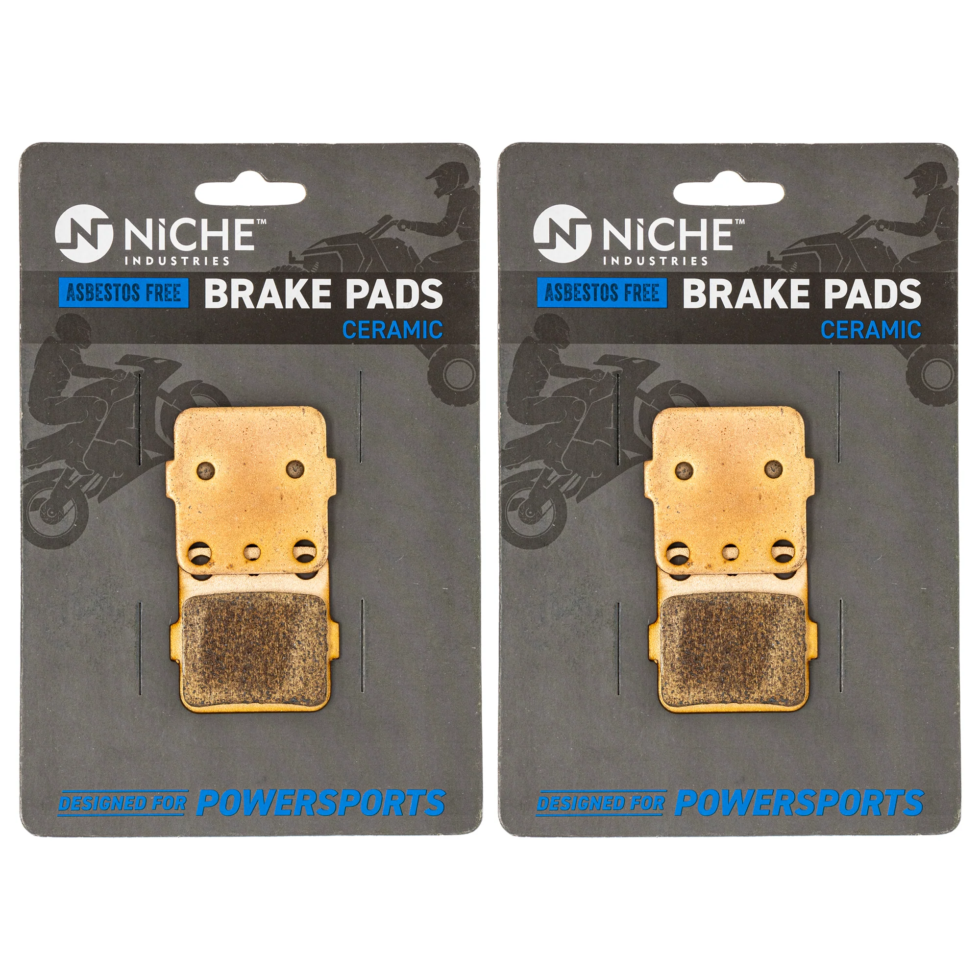 Front Ceramic Brake Pad Set For Honda Yamaha Kawasaki 43120-HA5-670 43120-HA5-305 43120-965-000 | 2-PACK